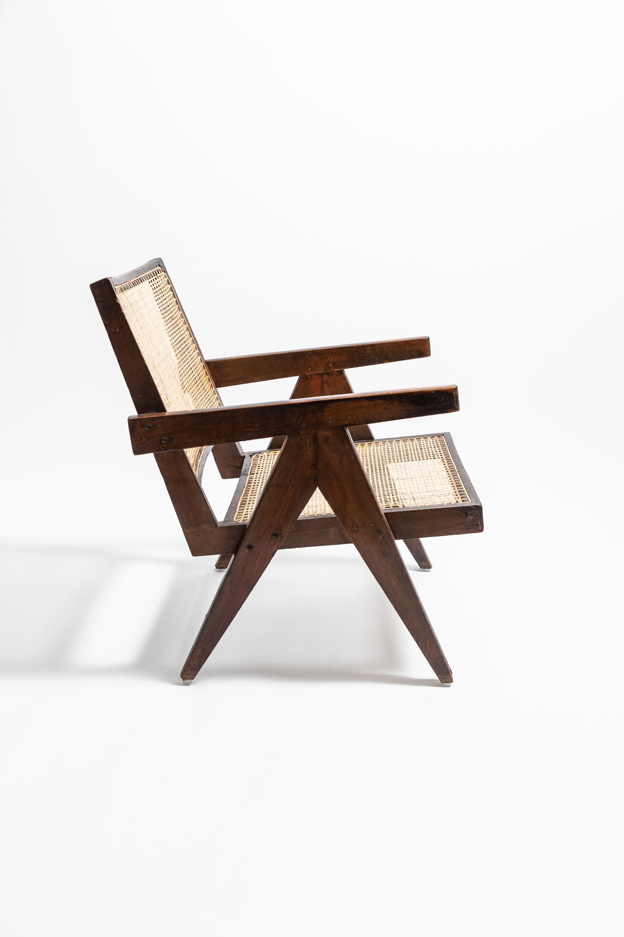 20th Century Easy Chair in Sissoo by Pierre Jeanneret c.1955 For Sale
