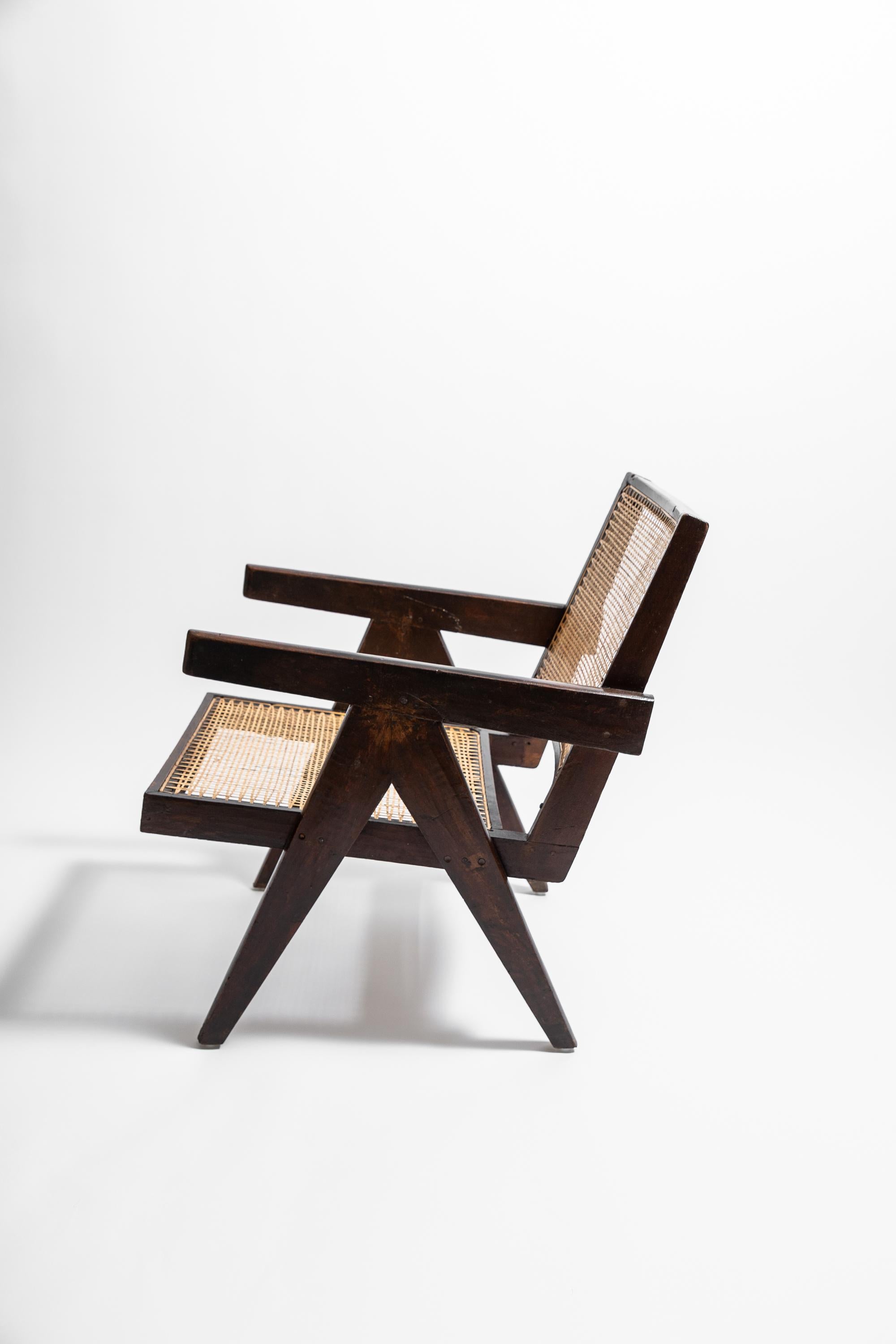20th Century Easy Chair in Sissoo by Pierre Jeanneret, circa 1955 For Sale