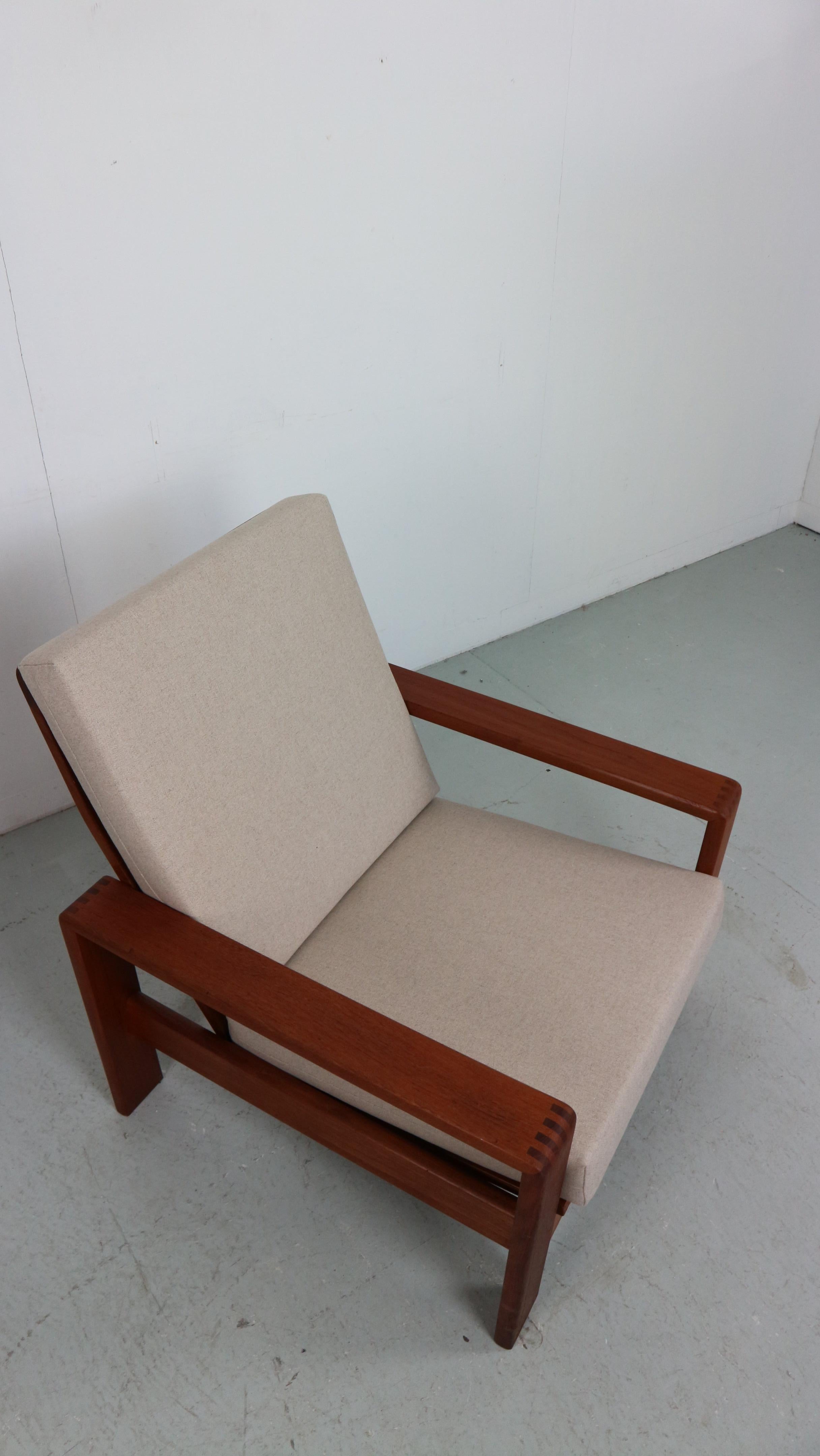 Easy Chair in Teak from EMC Møbler, Denmark 1960s, Newly Upholstered 9