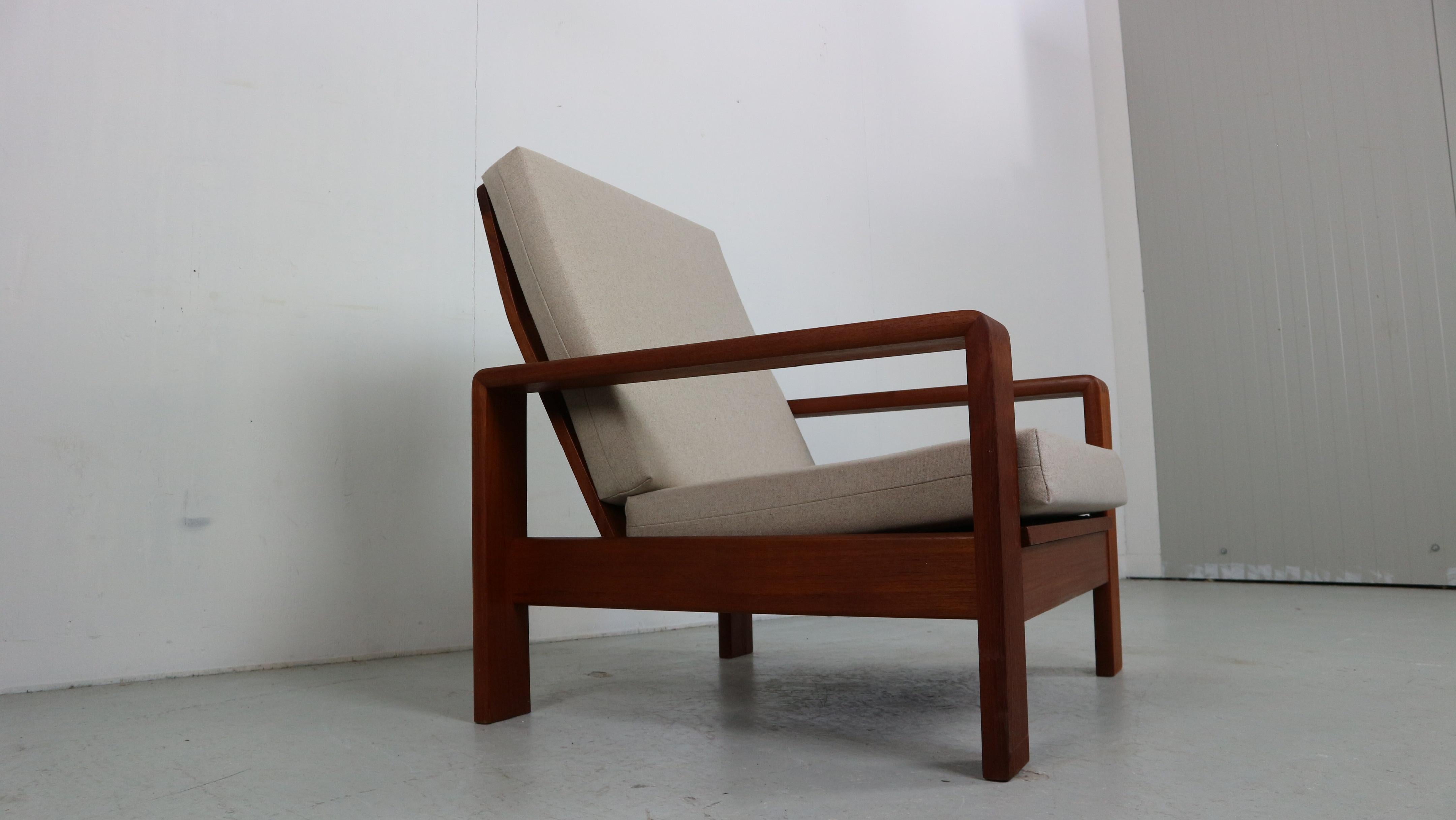 Easy Chair in Teak from EMC Møbler, Denmark 1960s, Newly Upholstered 10