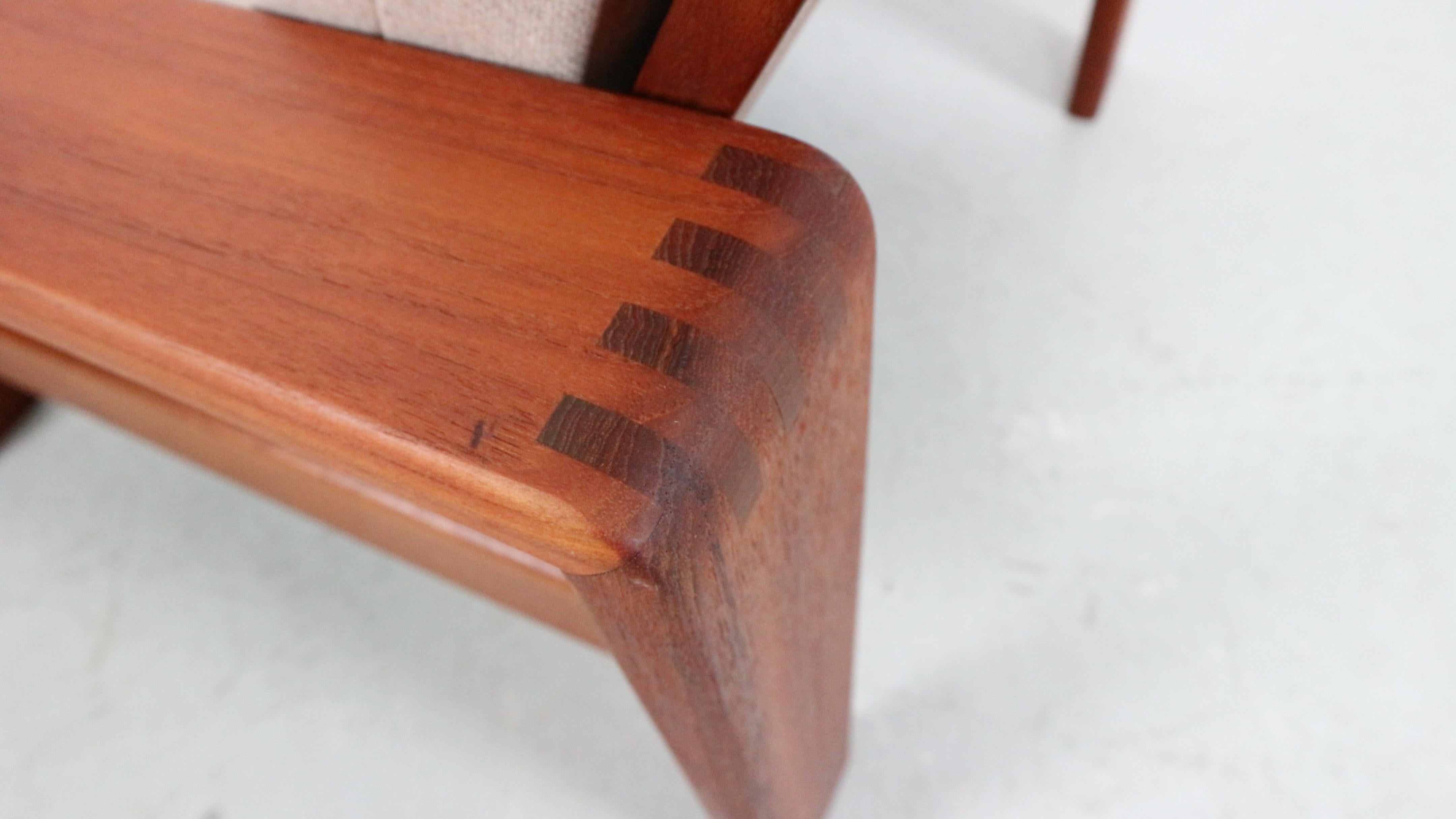 20th Century Easy Chair in Teak from EMC Møbler, Denmark 1960s, Newly Upholstered