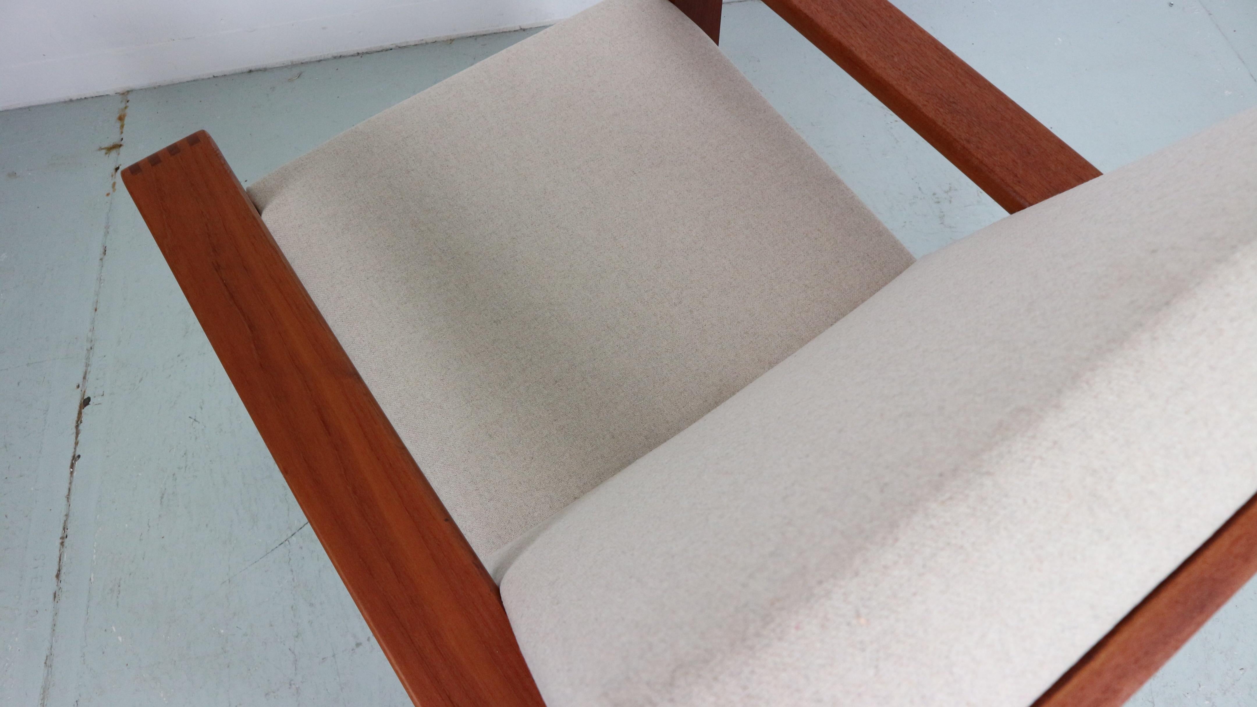 Easy Chair in Teak from EMC Møbler, Denmark 1960s, Newly Upholstered 1