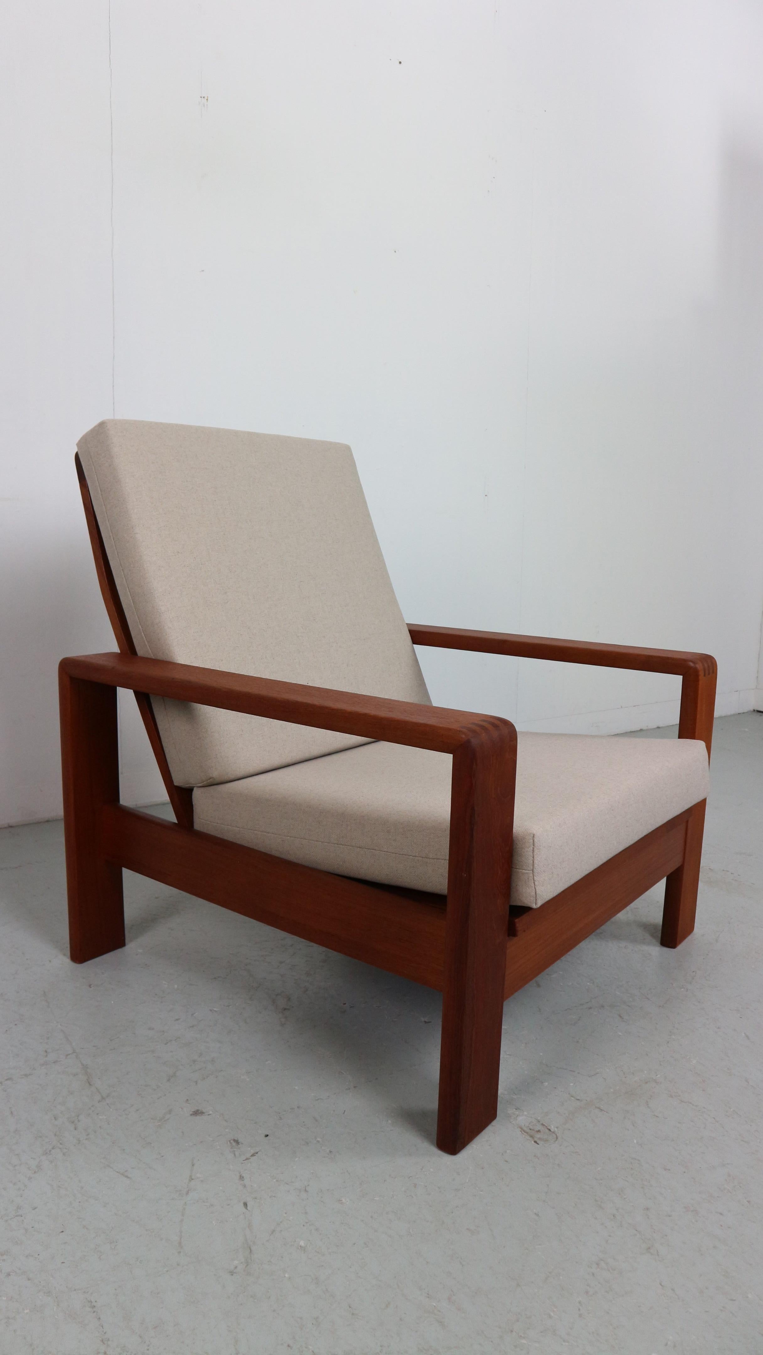 Easy Chair in Teak from EMC Møbler, Denmark 1960s, Newly Upholstered 2