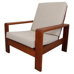 Easy Chair in Teak from EMC Møbler, Denmark 1960s, Newly Upholstered