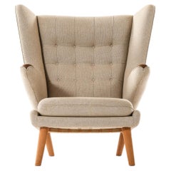 Easy Chair in Wool and Oak by Hans Wegner, 1950s