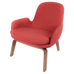 Easy Chair Made In Red Fabric With Legs Of Walnut By Normann Copenhagen