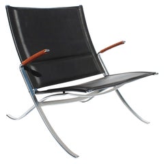Easy Chair, Model FK82, X-Chair, by Preben Fabricius and Jørgen Kastholm