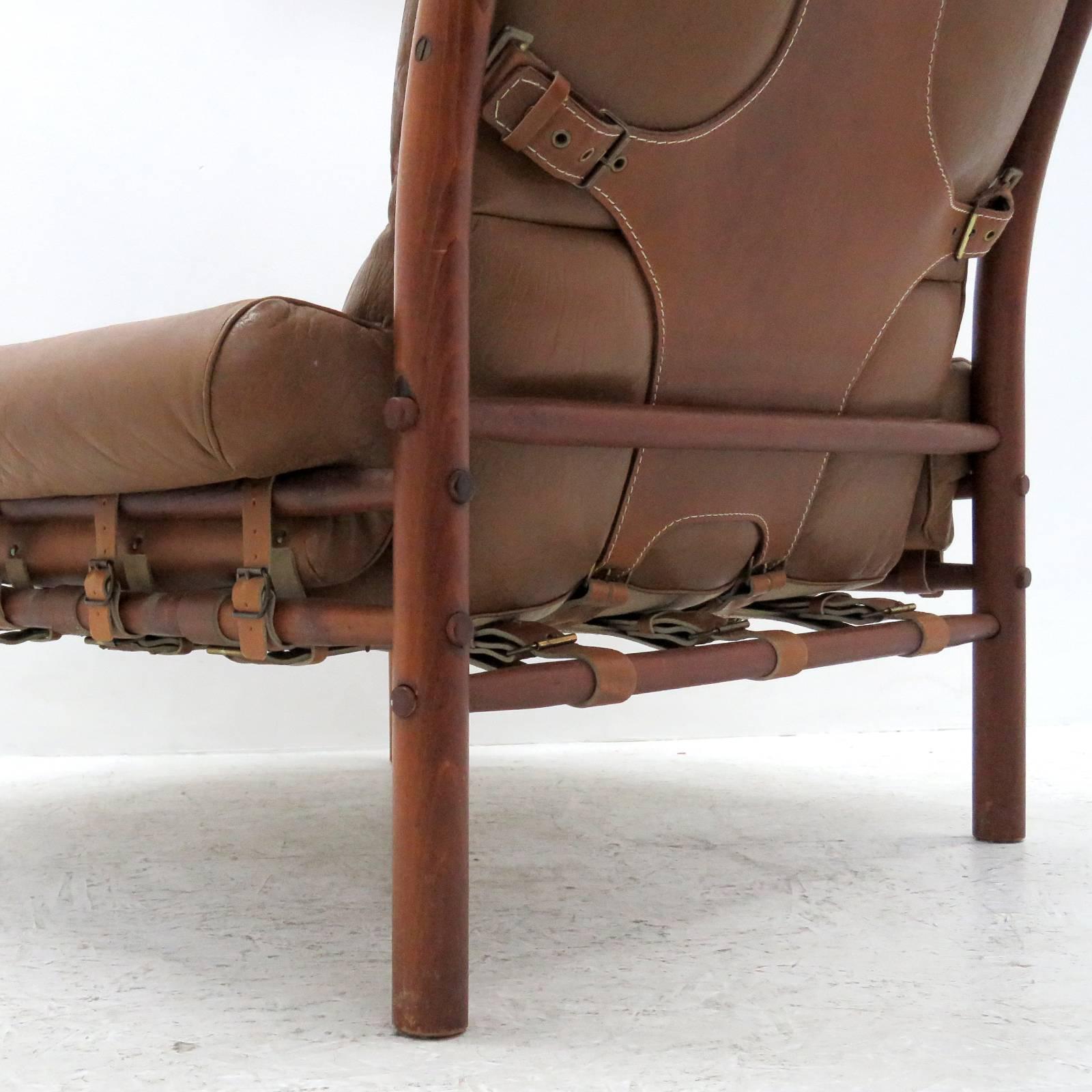 Beech Easy Chair Model Inca by Arne Norell, 1960s
