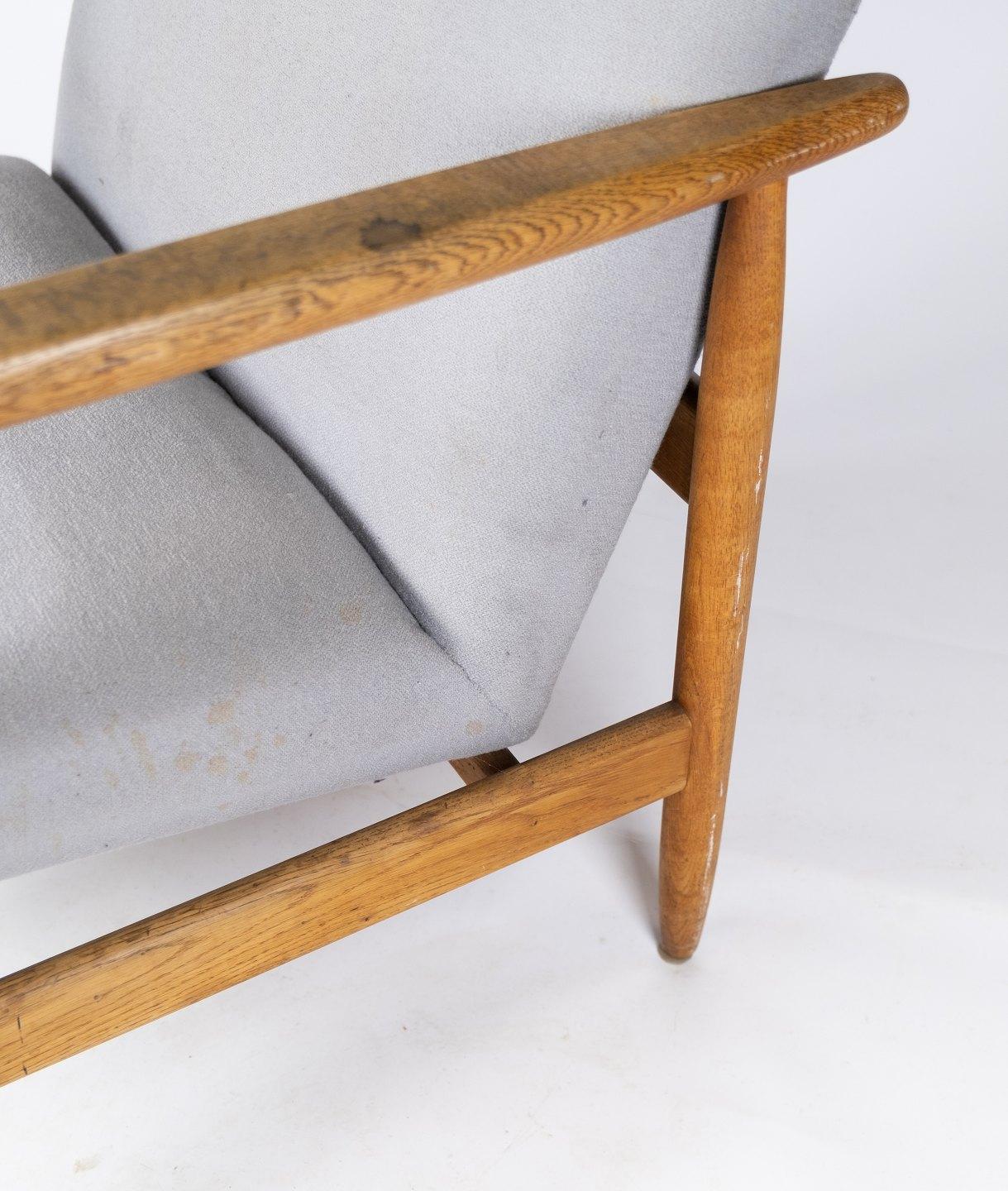 Easy Chair, Model J65 in Light Wood by Ejvind Johansson, 1960s In Fair Condition In Lejre, DK