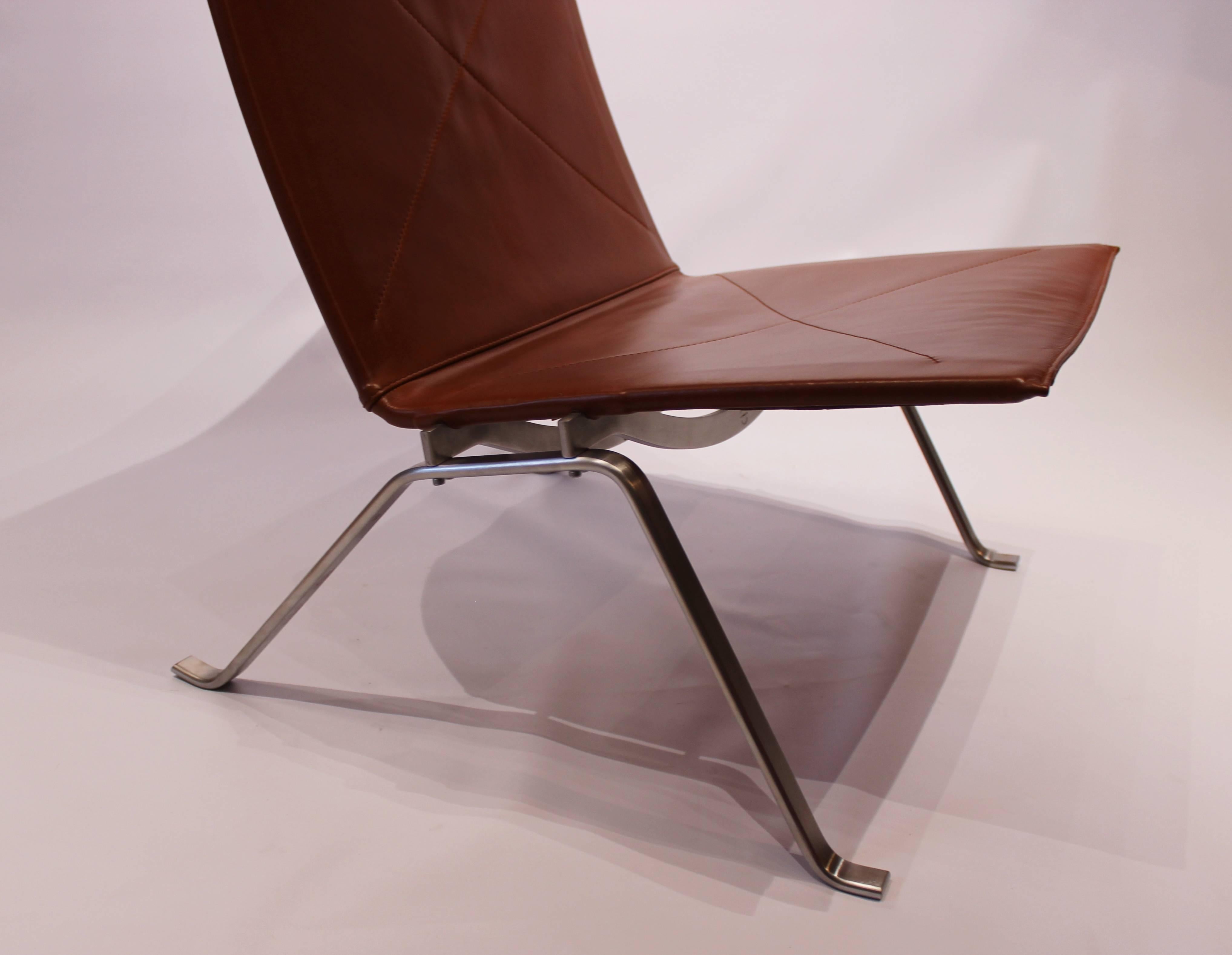 Leather Easy Chair, Model PK22, by Poul Kjærholm and Fritz Hansen, 2016