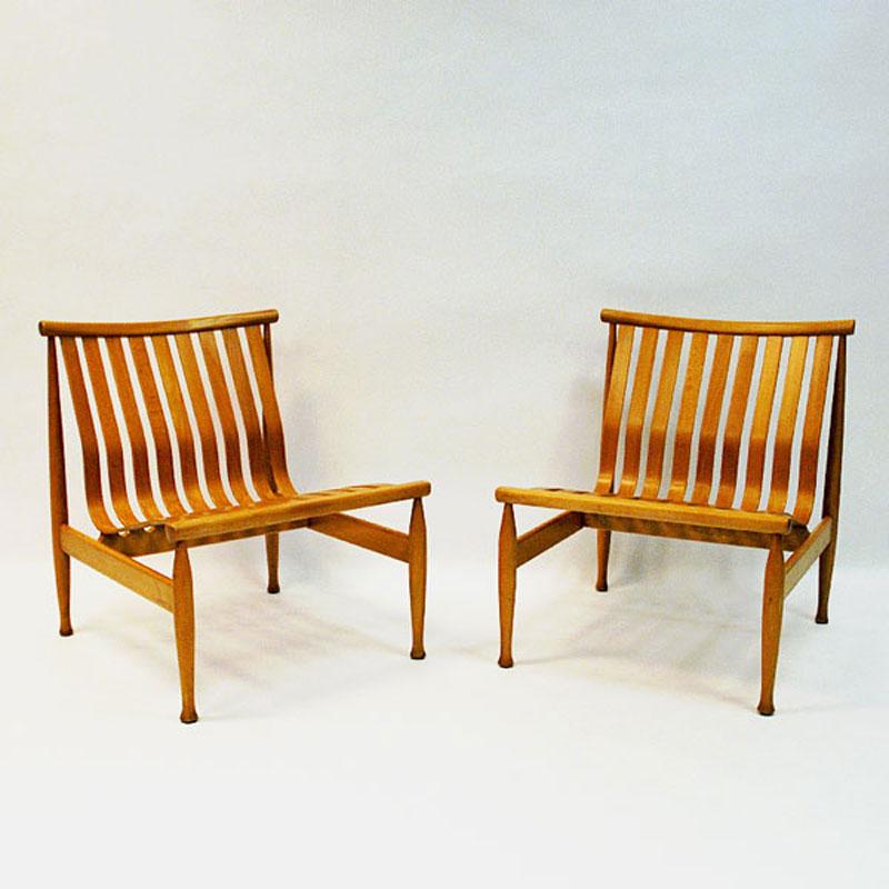 Easy Chair Pair of Arktis by Hans Brattrud for Hove Møbler, Norway, 1961 In Good Condition In Stockholm, SE