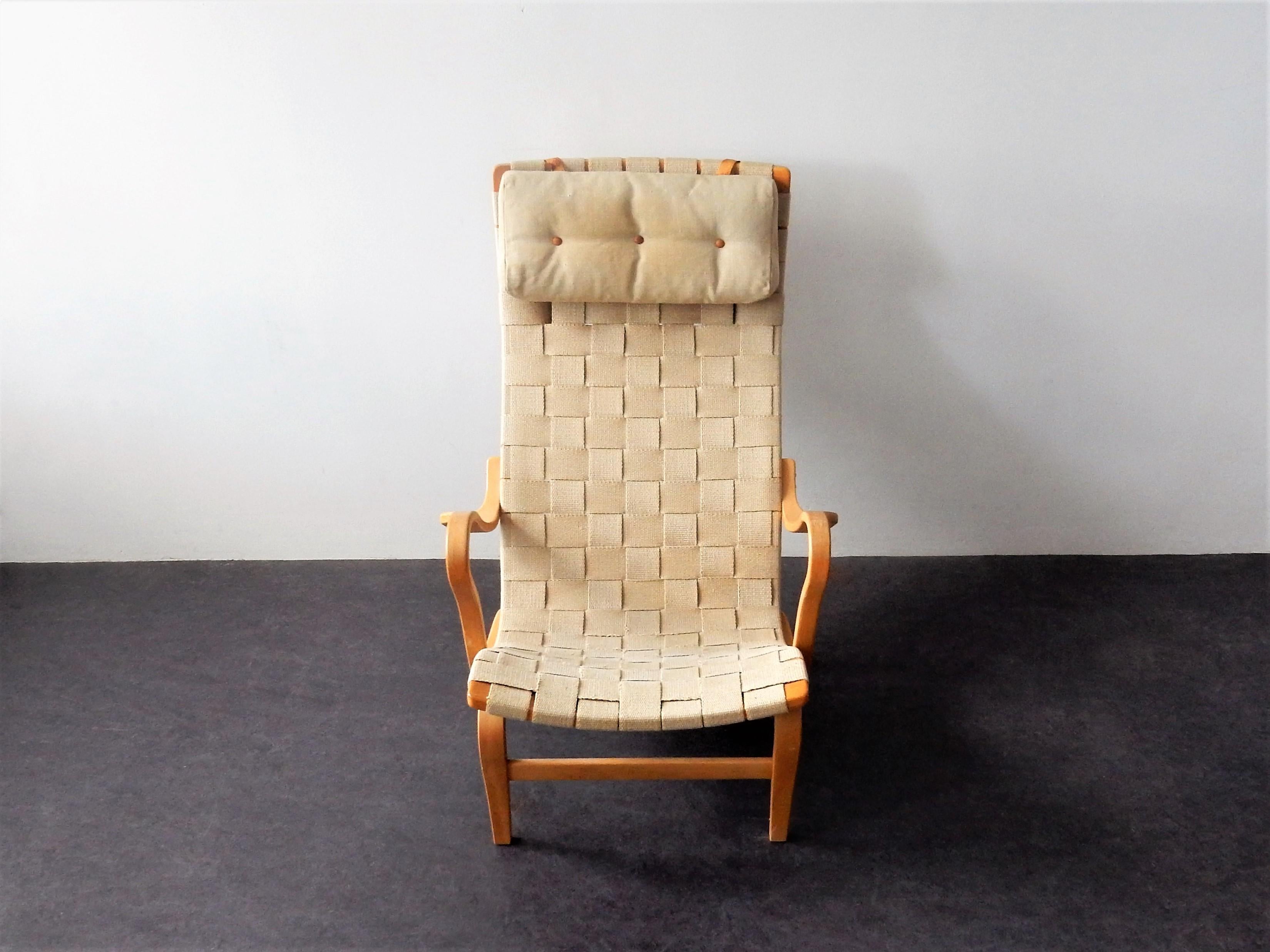 Swedish Easy Chair 'Pernilla' by Bruno Mathsson for DUX, Sweden, 1960s