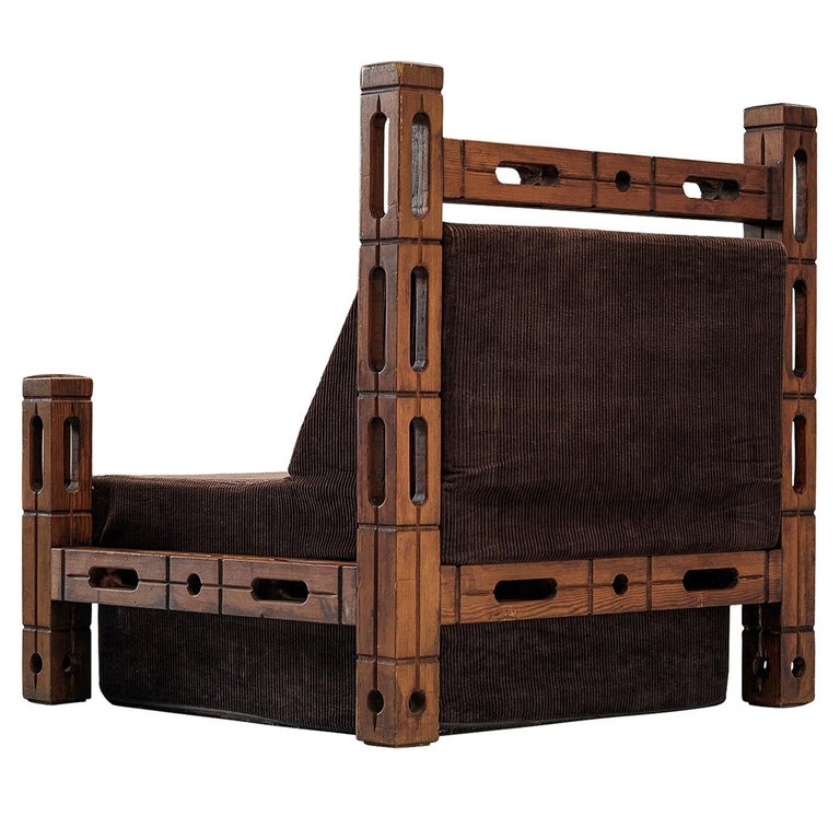 Wooden Fabric Easy Chair  - Abiie Beyond Wooden High Chair With Tray.