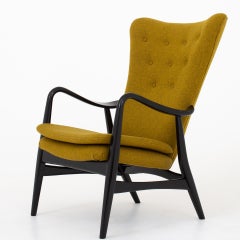 Easy Chair with Stool Attributed to Arne Vodder