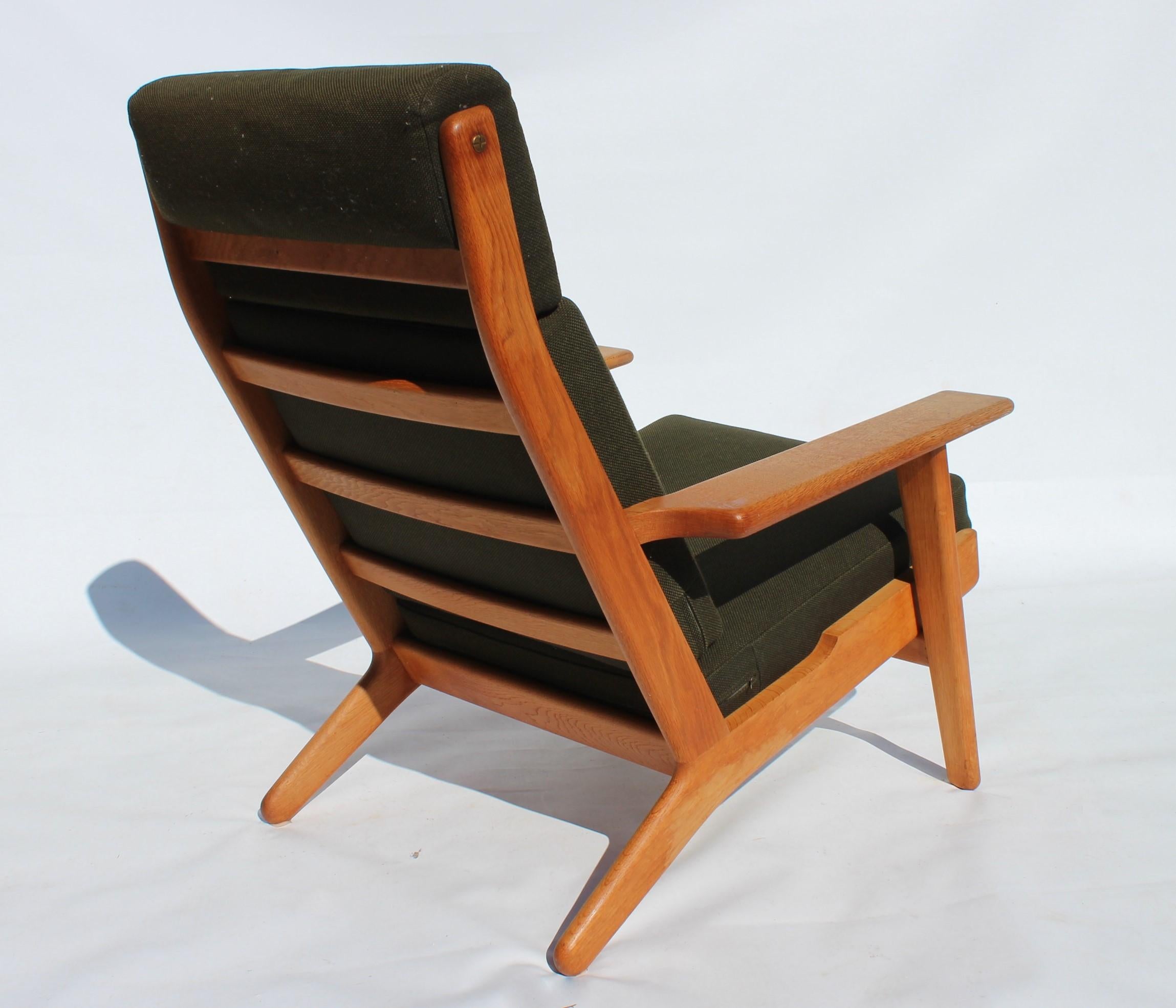 Danish Easy Chair with Tall Back, Model GE290A, by Hans J. Wegner and GETAMA