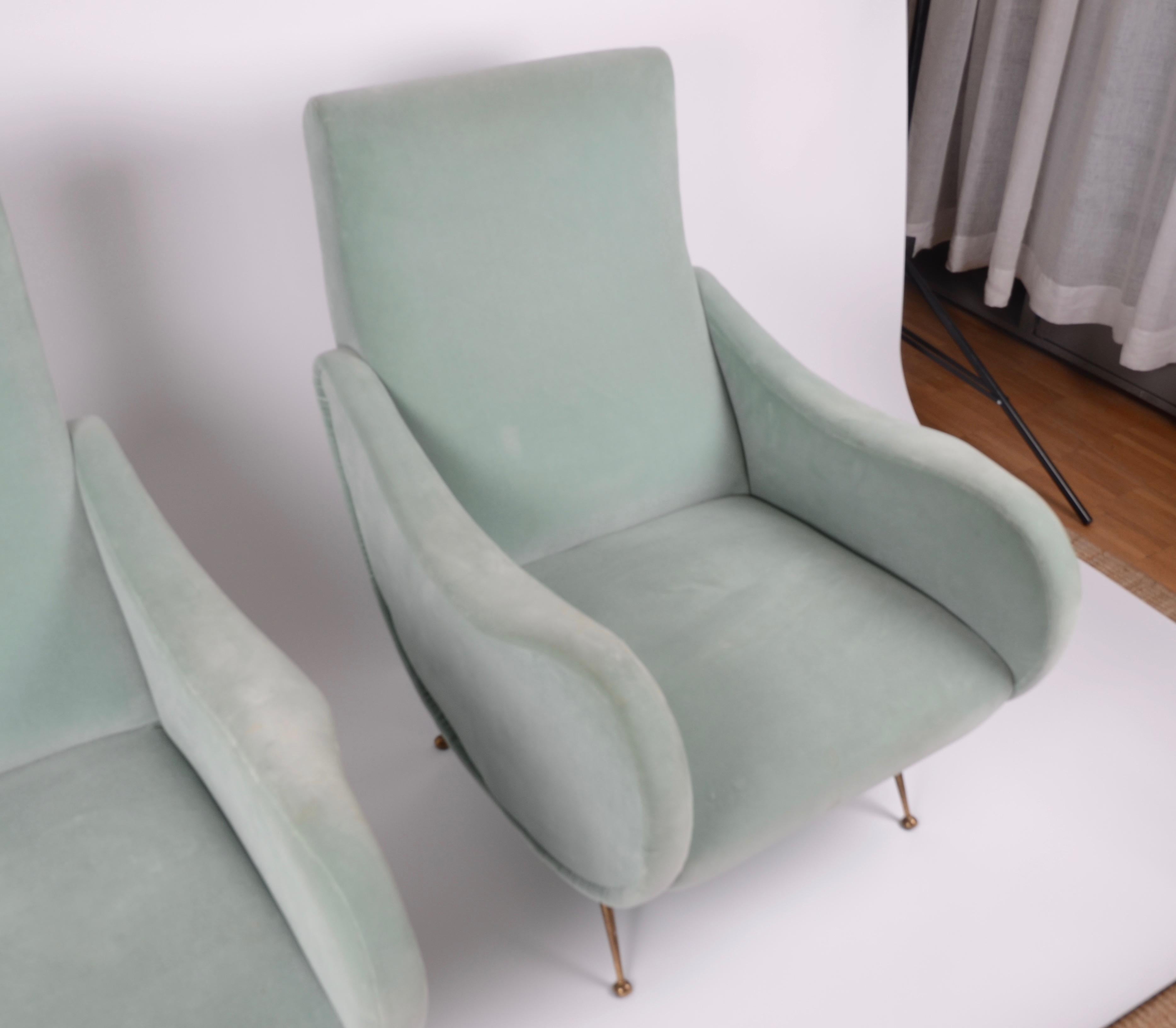 Easy Chairs, 1 Pair, Italy, Mid-1900s In Good Condition In Stockholm, SE