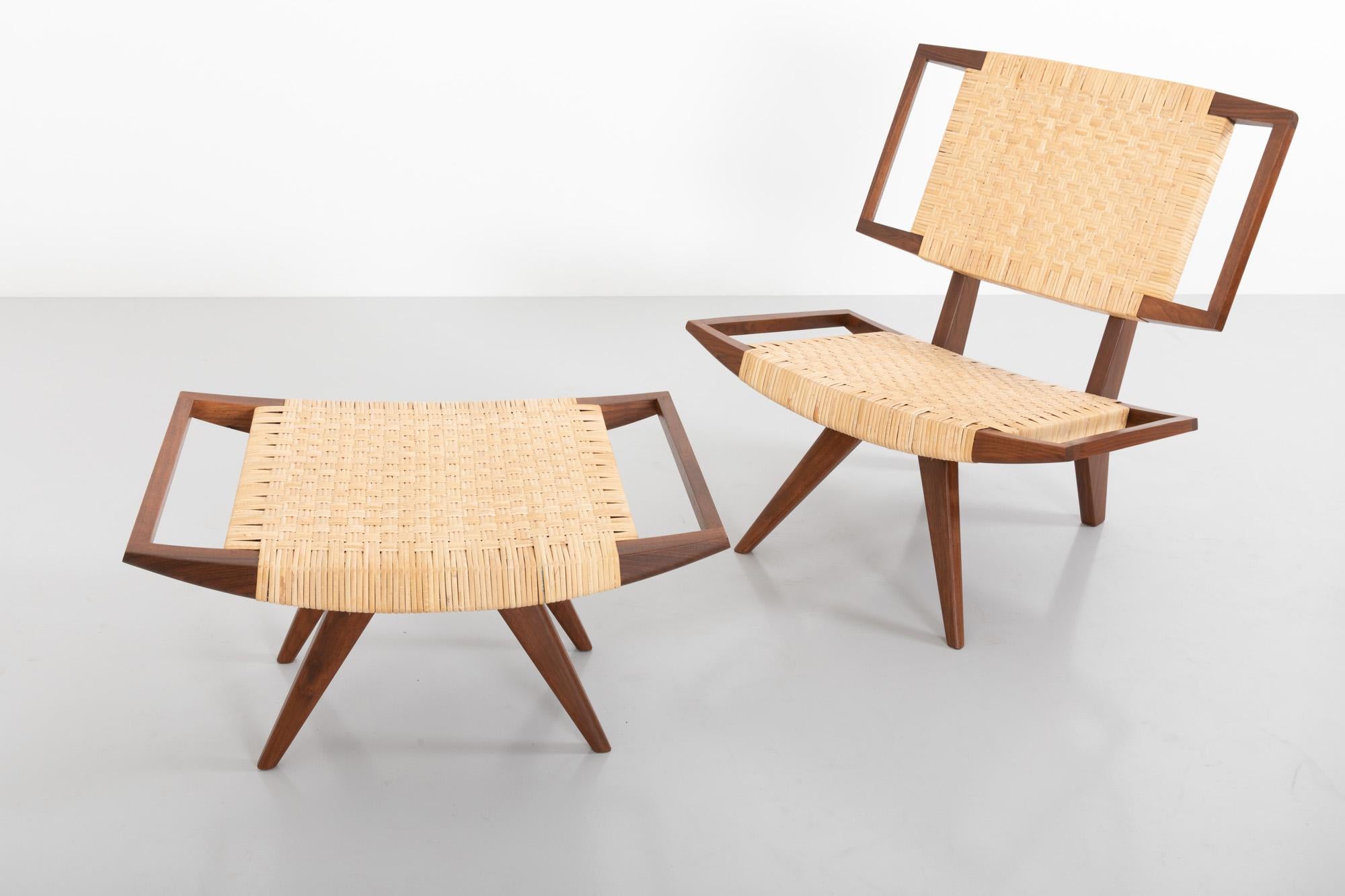 Easy Chairs and Ottomans by Paul László for Glenn of California, 1950s For Sale 2