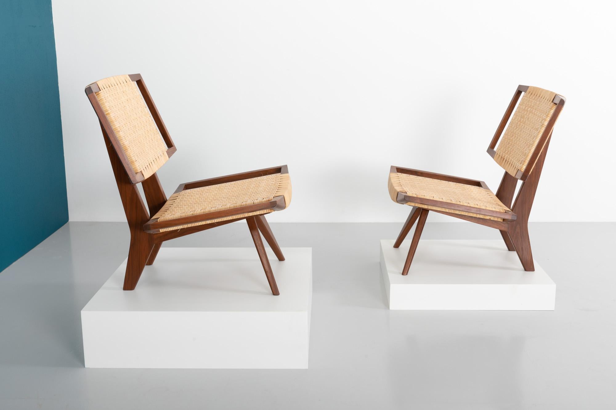 Easy Chairs and Ottomans by Paul László for Glenn of California, 1950s For Sale 7