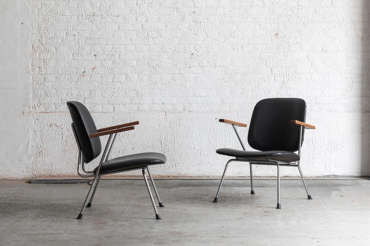 Mid-Century Modern Easy chairs by Gijs van der Sluis for Van der Sluis Stalen, Dutch design, 1950s
