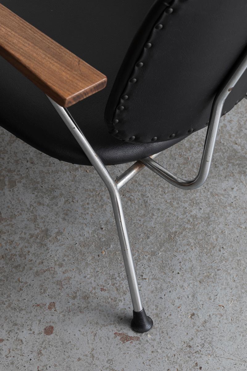 Metal Easy chairs by Gijs van der Sluis for Van der Sluis Stalen, Dutch design, 1950s