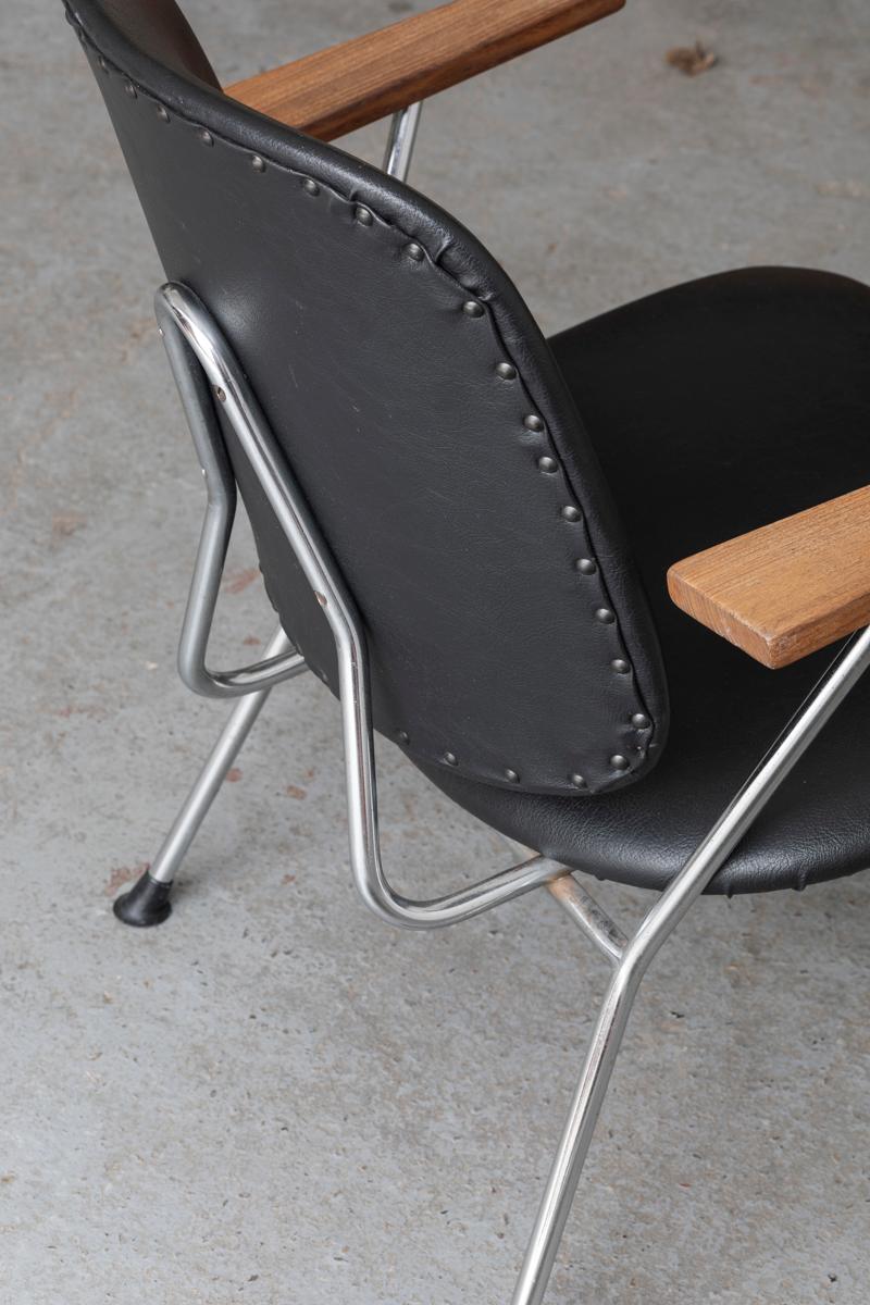 Easy chairs by Gijs van der Sluis for Van der Sluis Stalen, Dutch design, 1950s 1