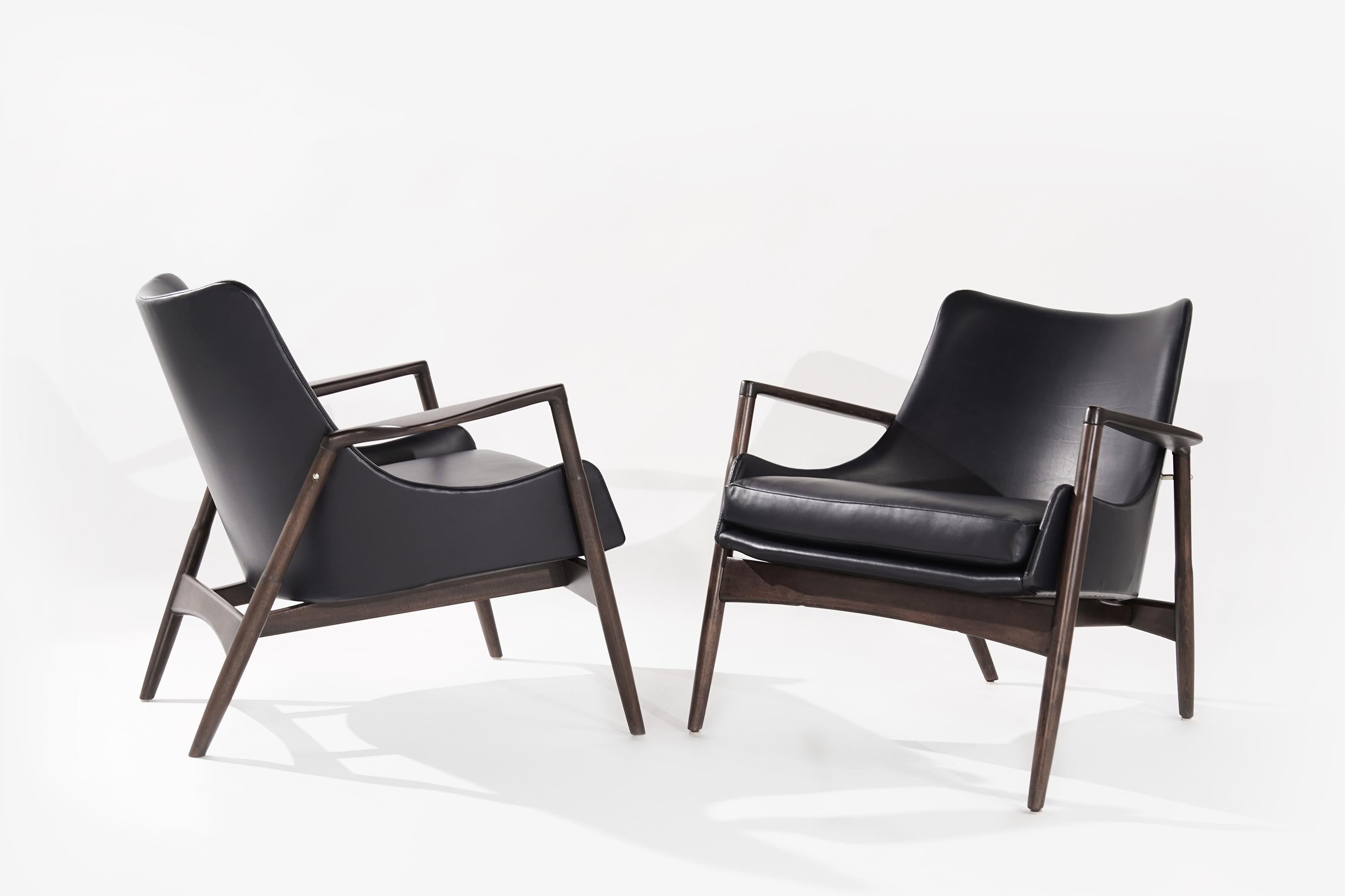 Scandinavian Modern Easy Chairs by Ib Kofod-Larsen, Denmark, 1950s