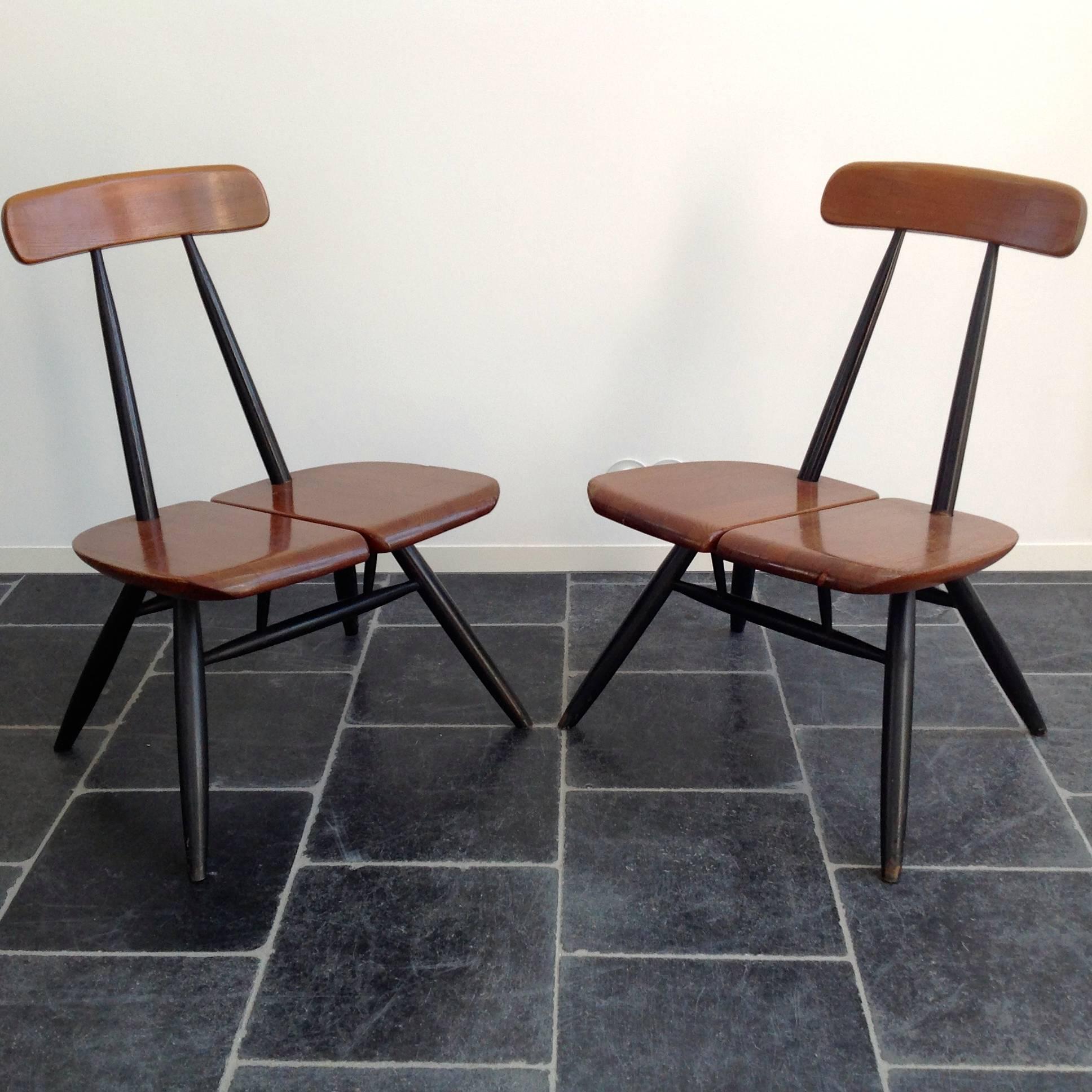 Easy Chairs by Ilmari Tapiovaara for Laukaan Puu, 1950s, Set of Two For Sale 2