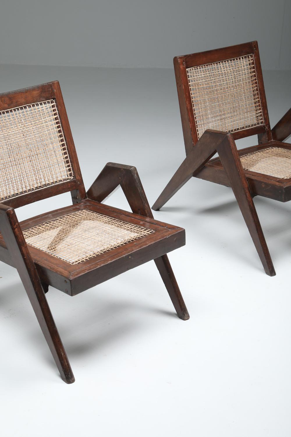 Easy Chairs by Jeanneret, Chandigarh, 1955 7