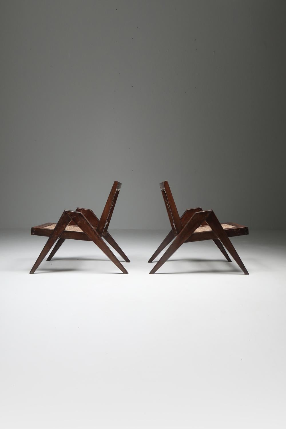 Easy Chairs by Jeanneret, Chandigarh, 1955 8
