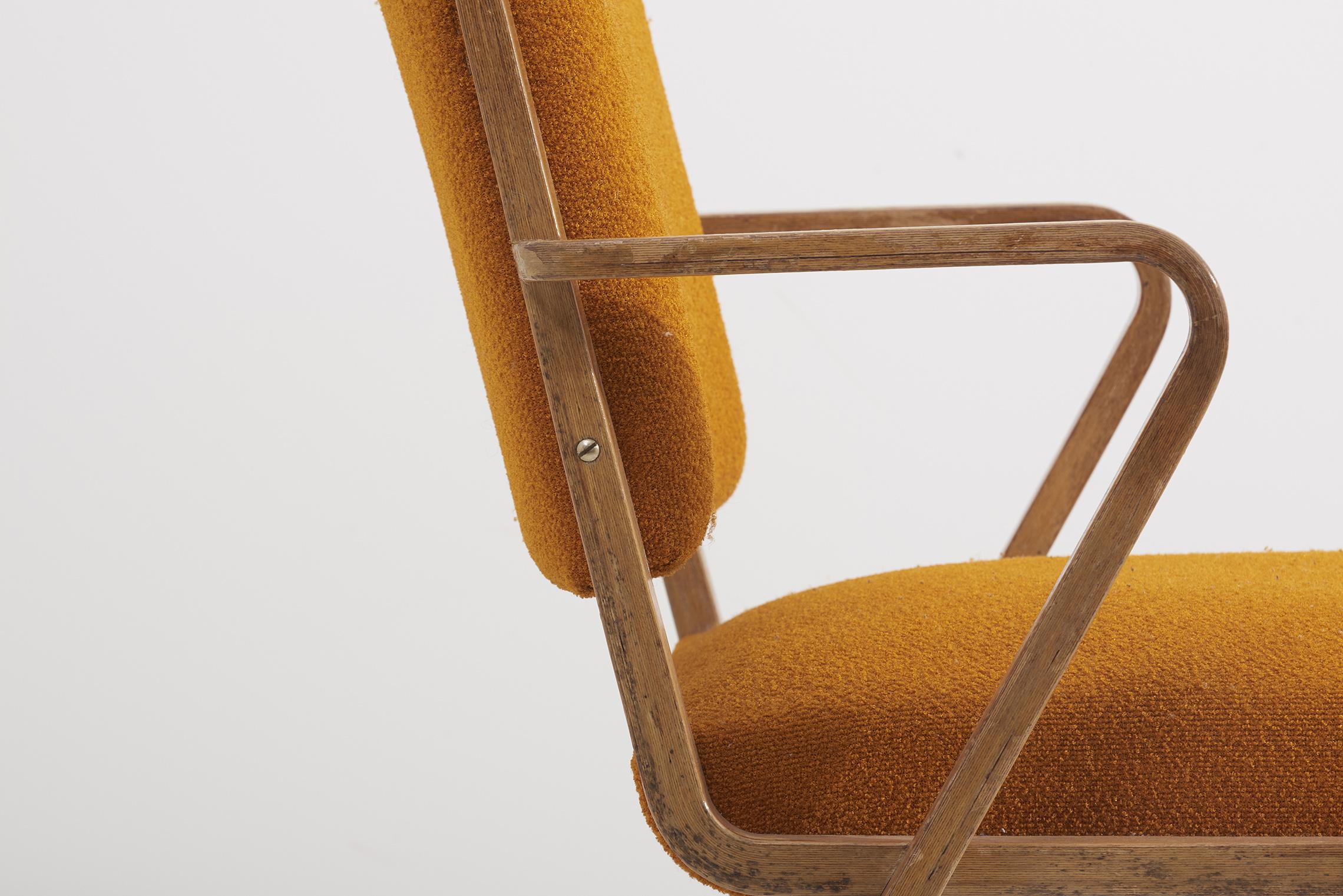 Ensemble de fauteuil ou fauteuil de salon des années 1950 par Selman Selmanagic en jaune moutarde en vente 7