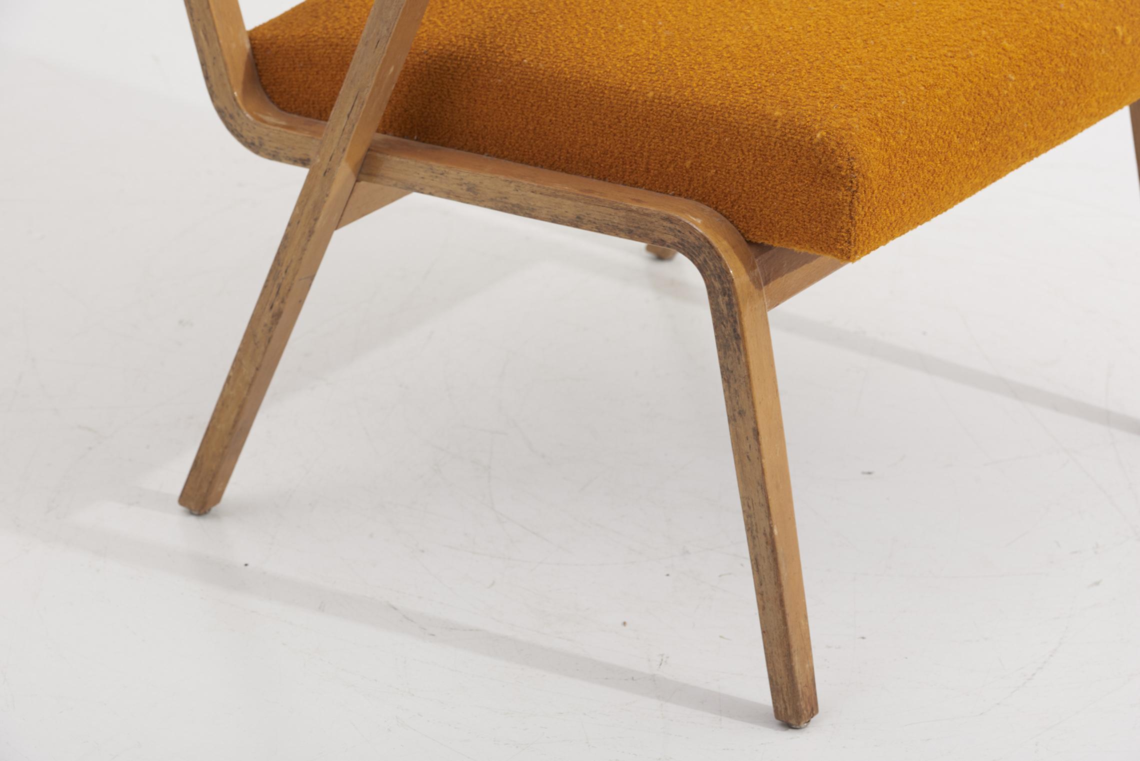 Easy oder Loungesessel-Set von Selman Selmanagic aus den 1950er Jahren in senffarbenem Gelb im Angebot 9