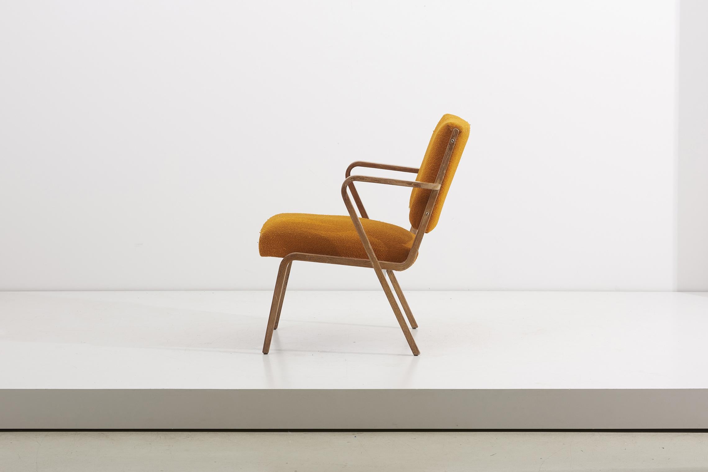 Milieu du XXe siècle Ensemble de fauteuil ou fauteuil de salon des années 1950 par Selman Selmanagic en jaune moutarde en vente