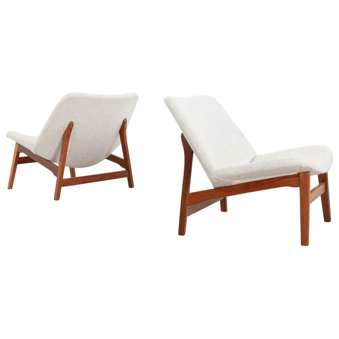 Easy Chairs by Yngve Ekström for ESE-Möbler, Sweden, 1950s For Sale