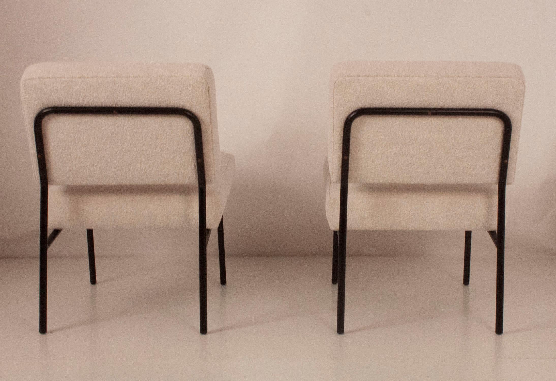 Spanish Easy Chairs, Lounge Chair in the Style of Pierre Guariche, 1950s, Set of 2