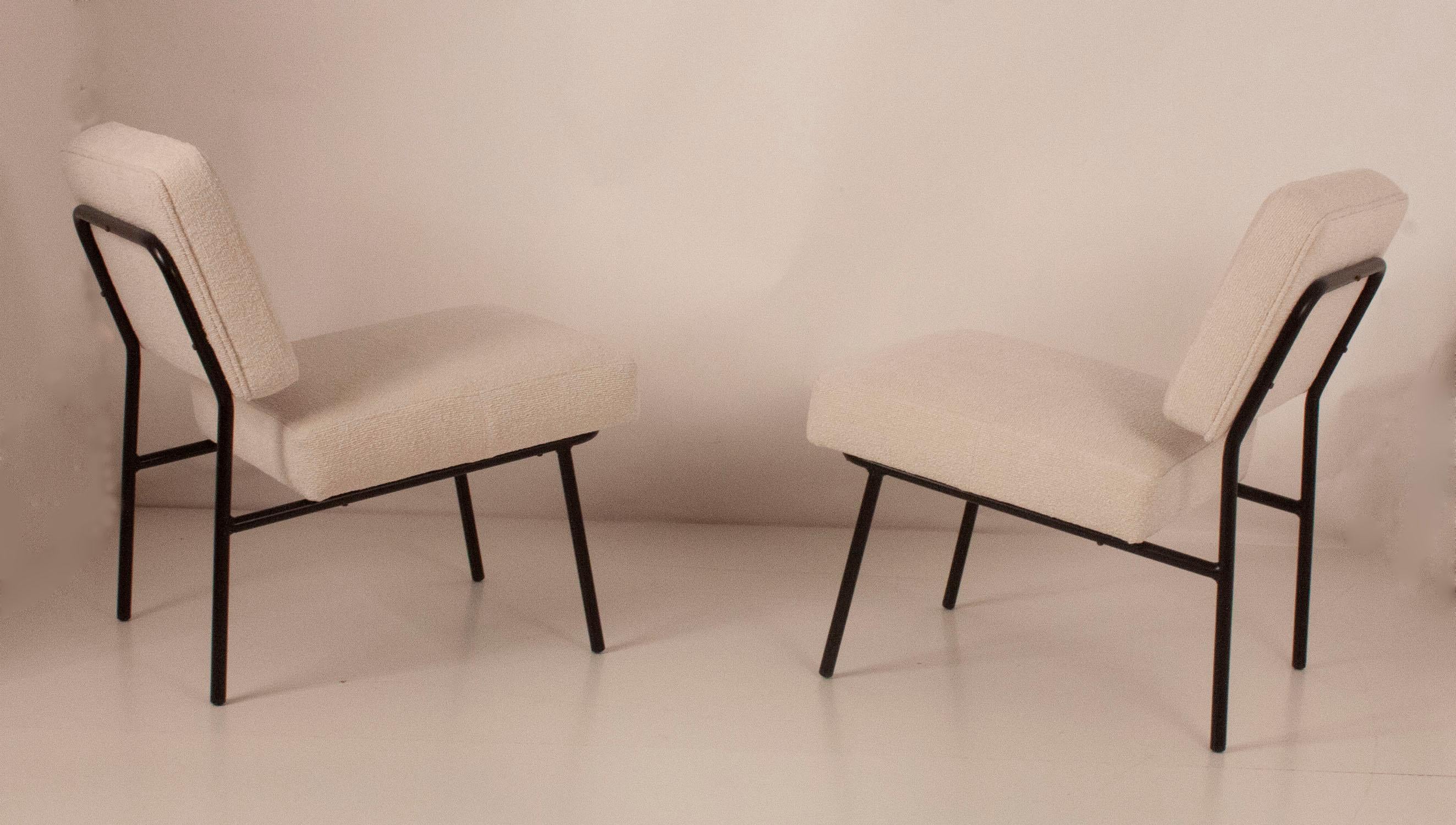 Easy Chairs, Lounge Chair in the Style of Pierre Guariche, 1950s, Set of 2 In Good Condition In Barcelona, Cataluna