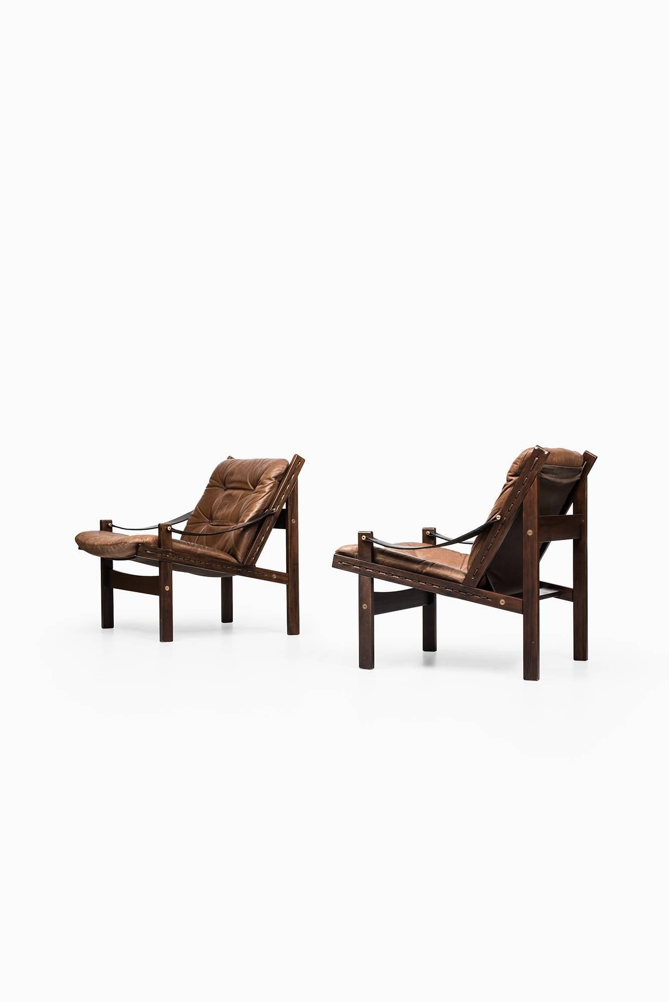 Mid-20th Century Easy Chairs Model Hunter Designed by Torbjørn Afdal Produced by Bruksbo