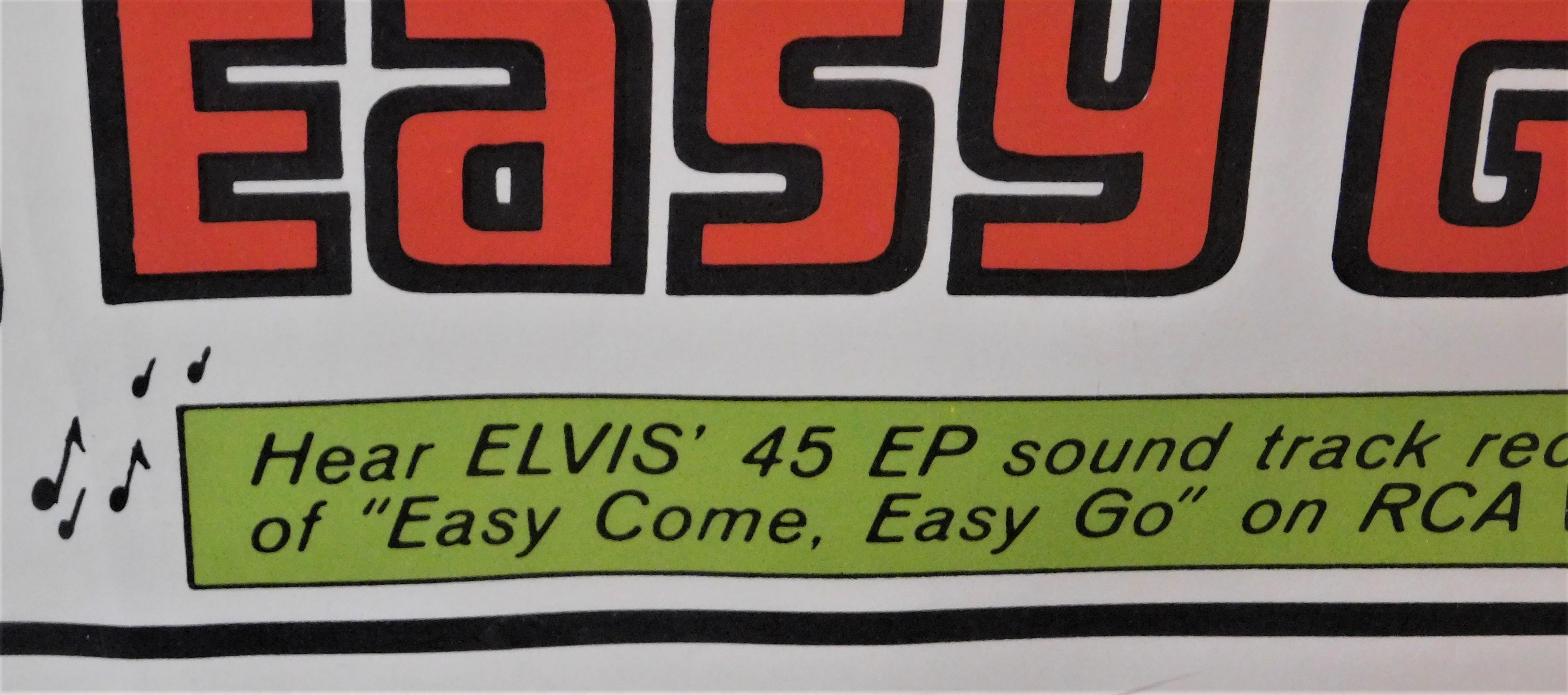 Easy Come, Easy Go Elvis Presley 1967 Original Theatrical Poster 6