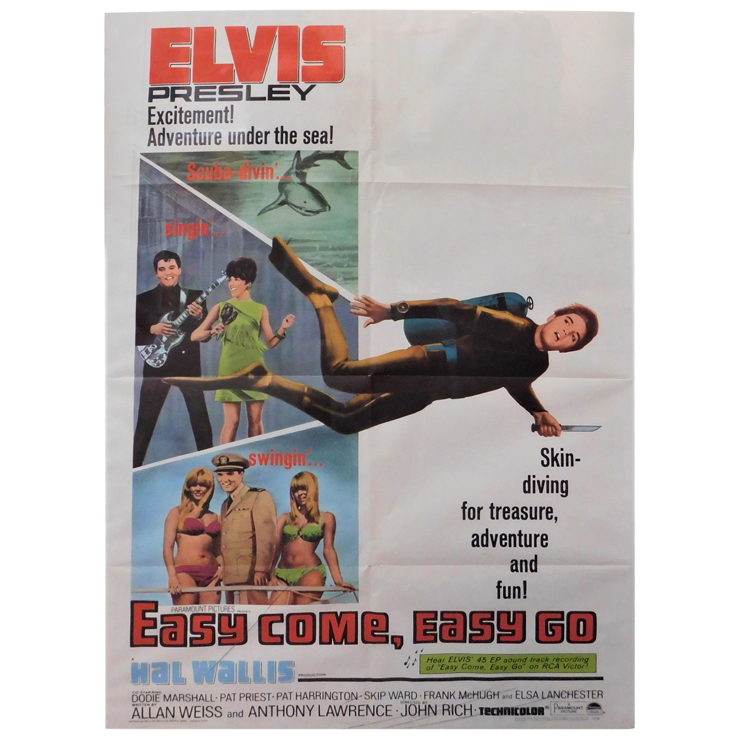 Easy Come, Easy Go Elvis Presley 1967 Original Theatrical Poster