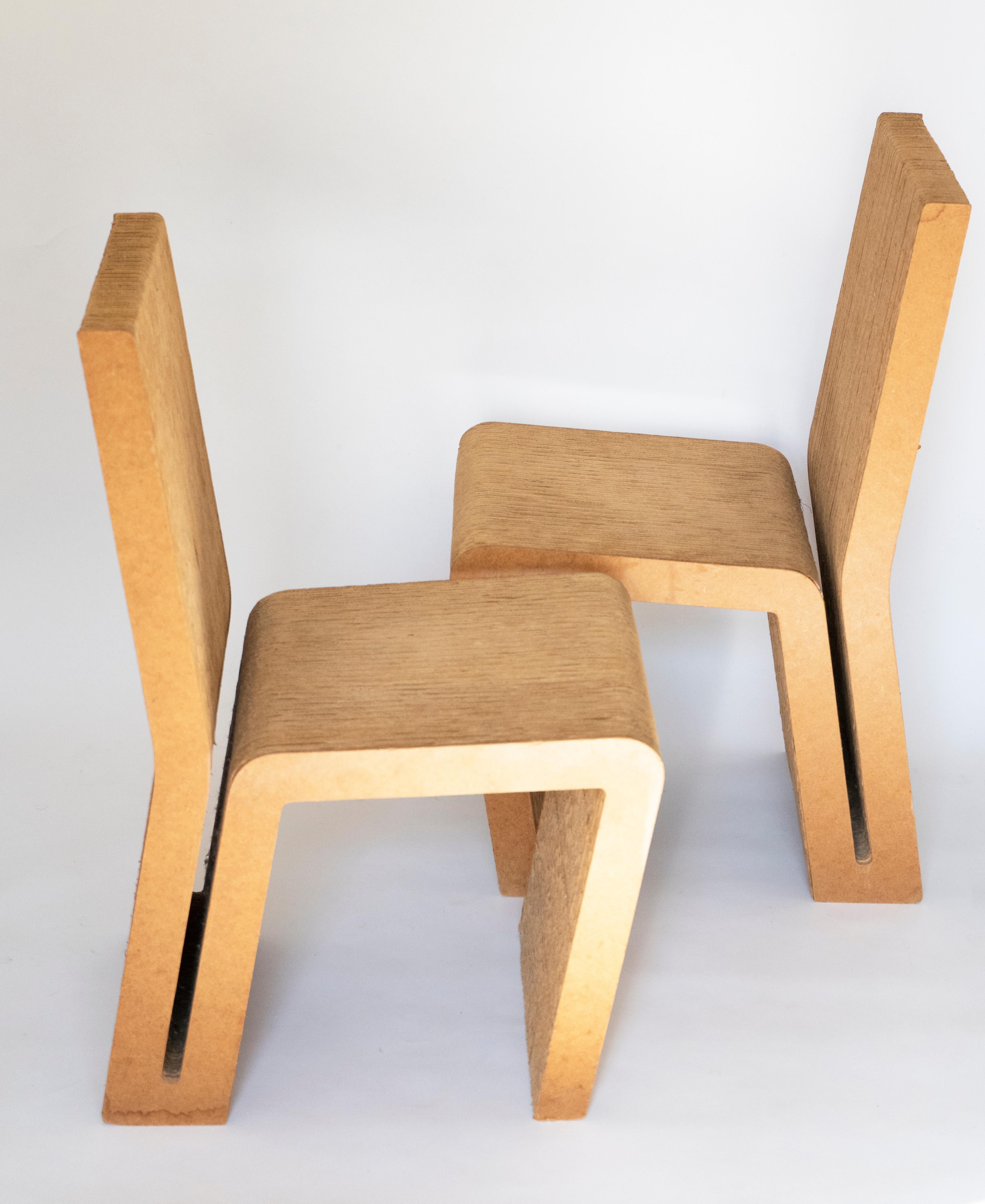 American Easy Edges Cardboard Chair by Frank Gehry, Early 1970s Model For Sale