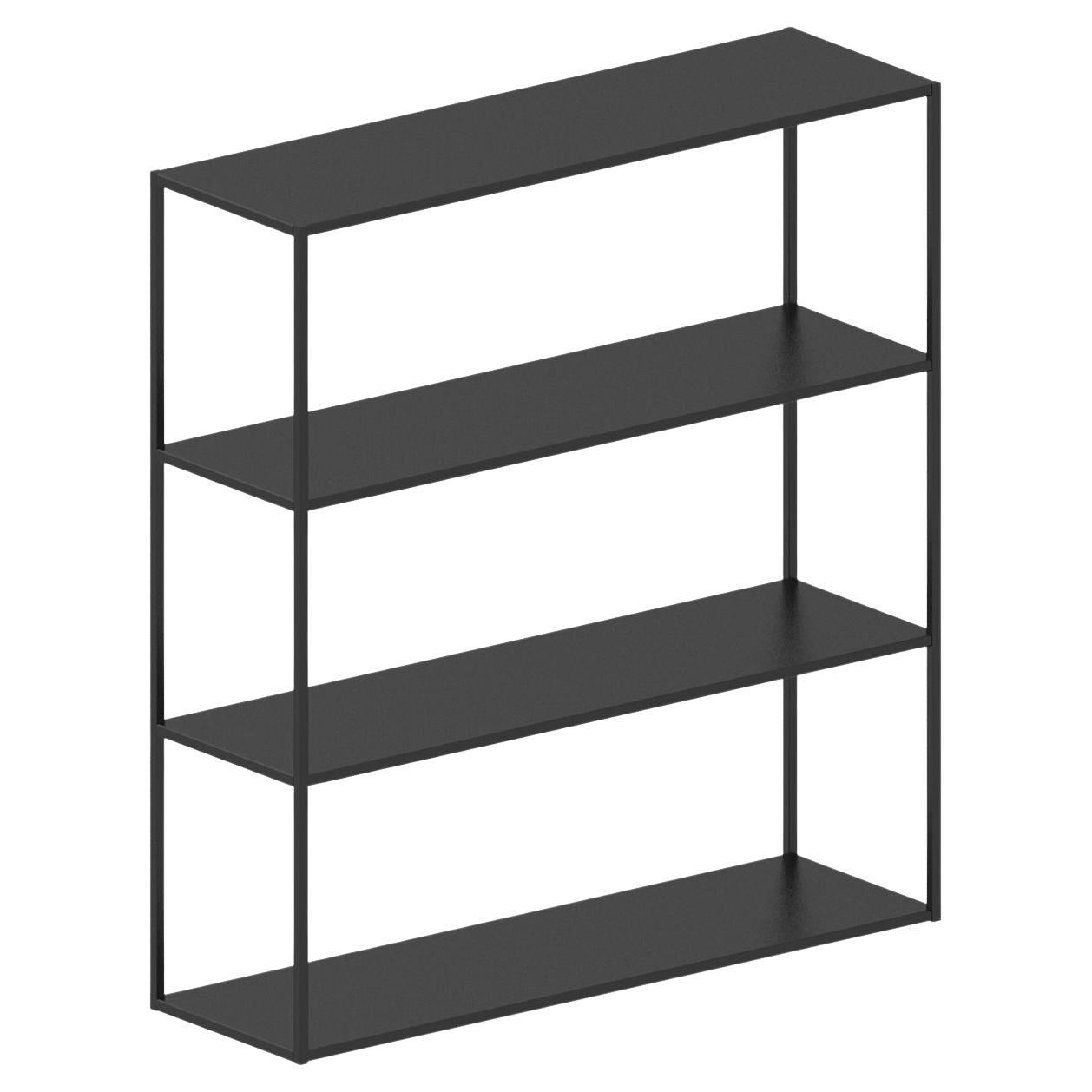 Easy Irony 4-Shelf Black Bookcase by Maurizio Peregalli
