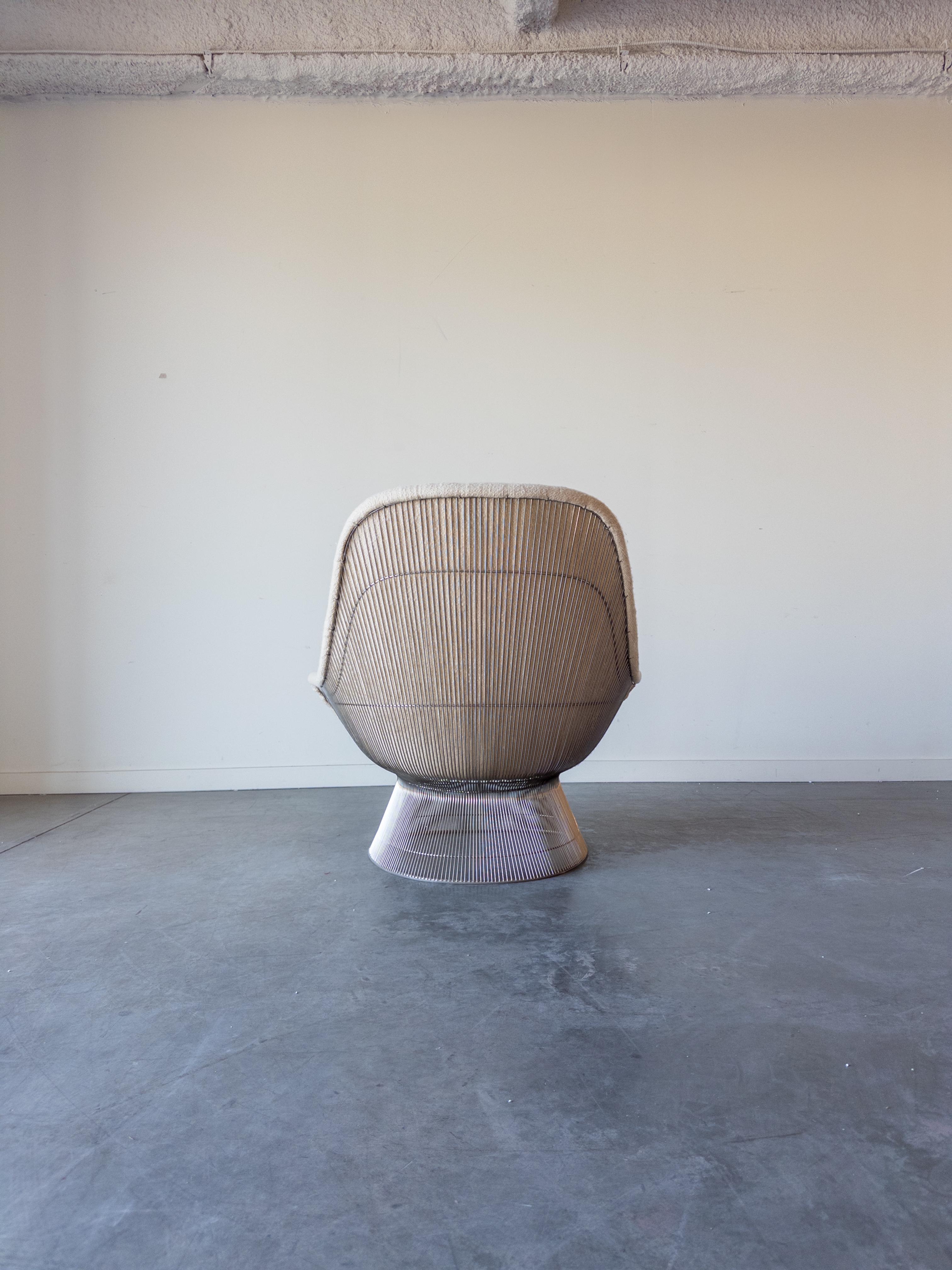 Metal Easy Lounge Chair by Warren Platner for Knoll International, 1980 For Sale