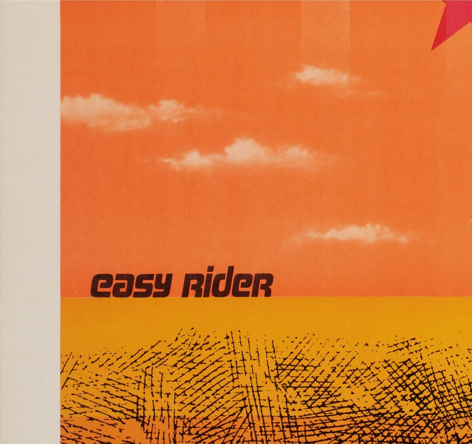 Paper Easy Rider 1969 Japanese B2 Orange Style Film Poster For Sale