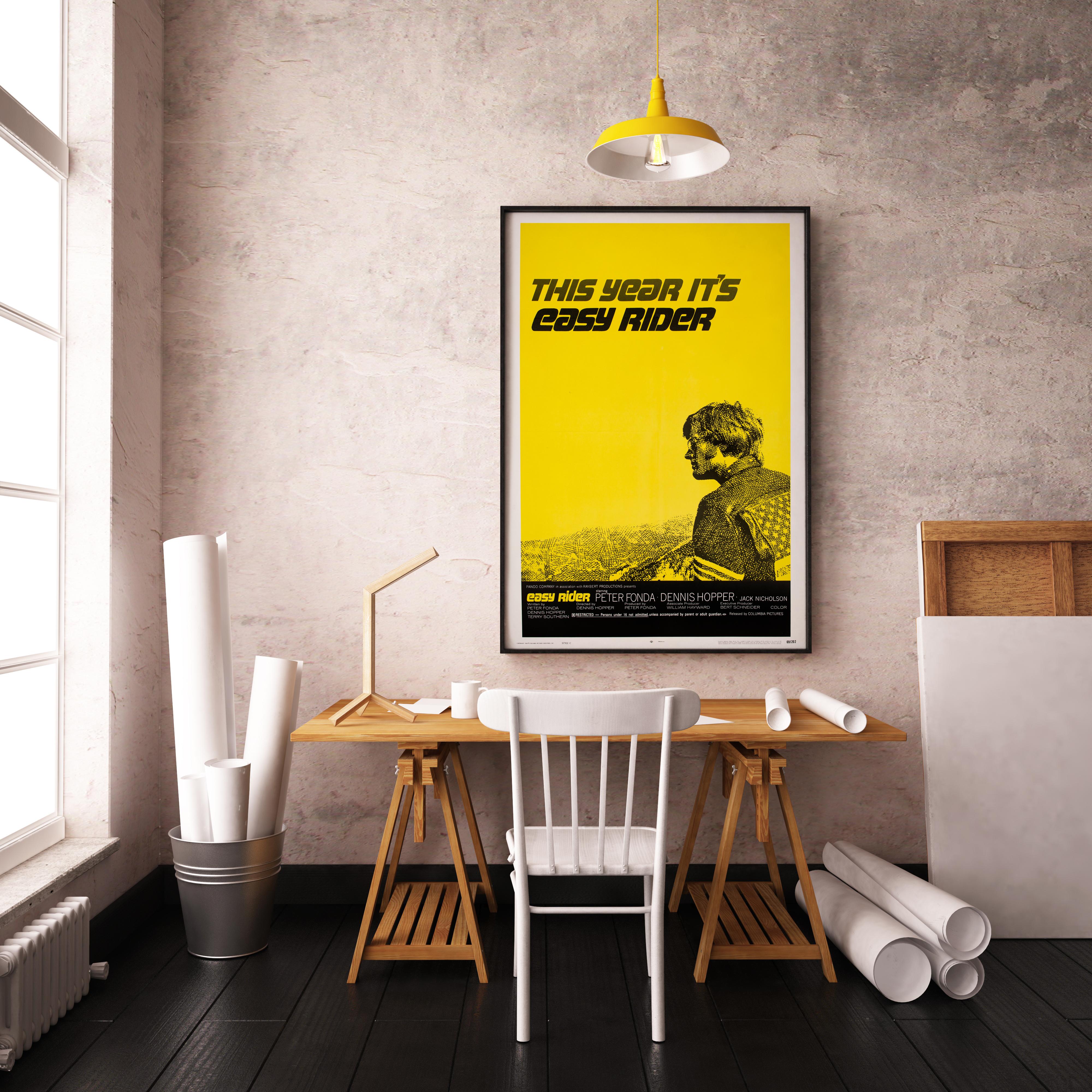 Mid-Century Modern Affiche originale du film « Easy Rider », États-Unis, 1969 en vente