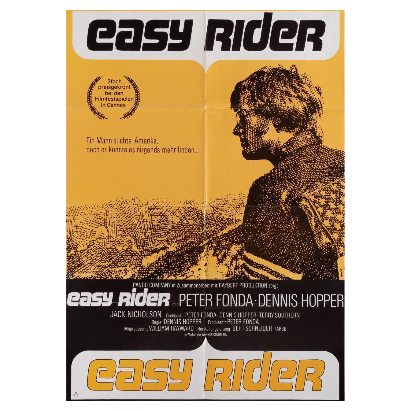 Easy Rider R1970s German A1 Film Poster For Sale