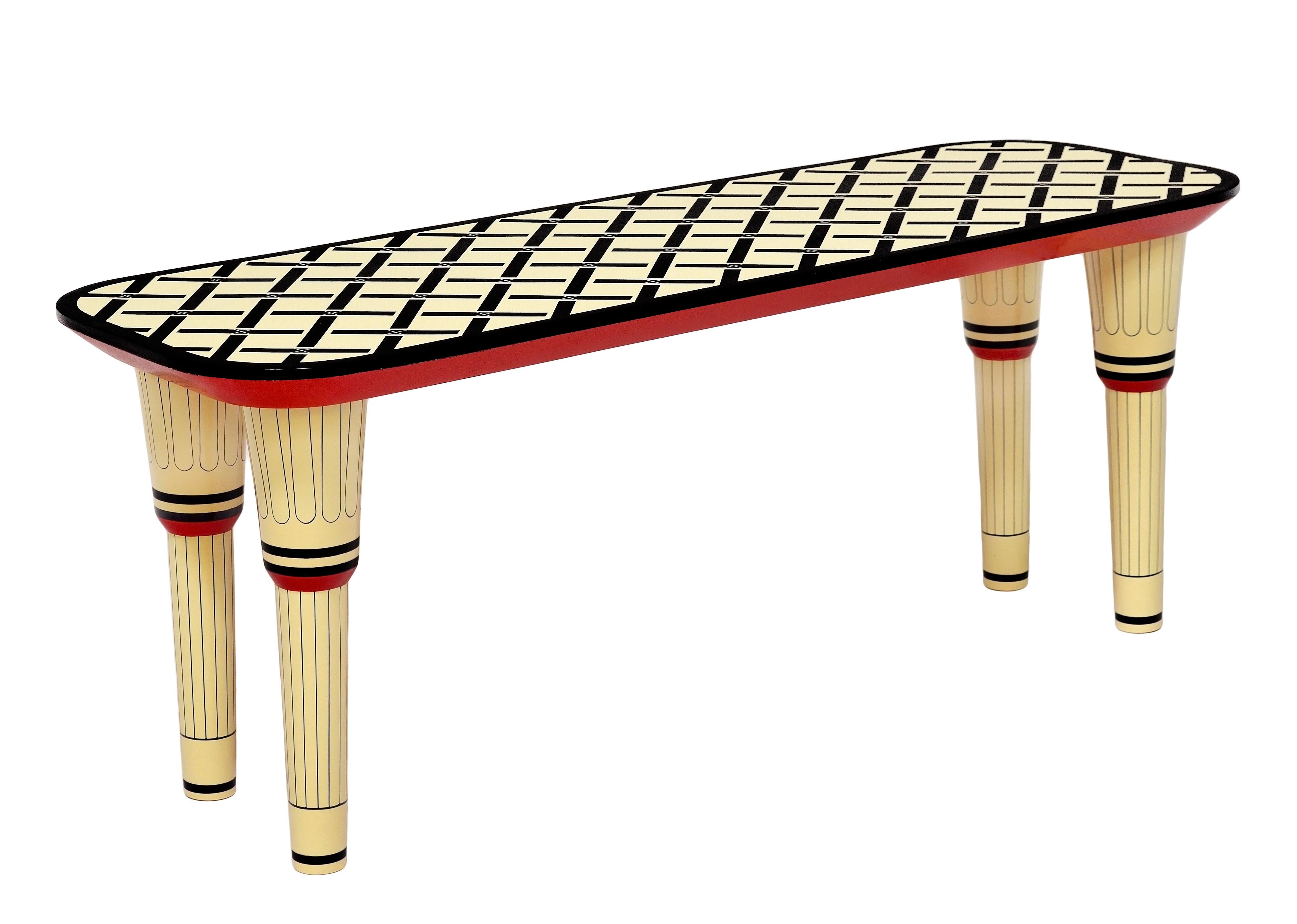 Easy Street Marquetry Bench by Matteo Cibic is a chic bench for two, with graphic appeal and glimpses of scarlet. It can be matched beautifully with Aelita or be used on its own.

India's handicrafts are as multifarious as its cultures, and as rich