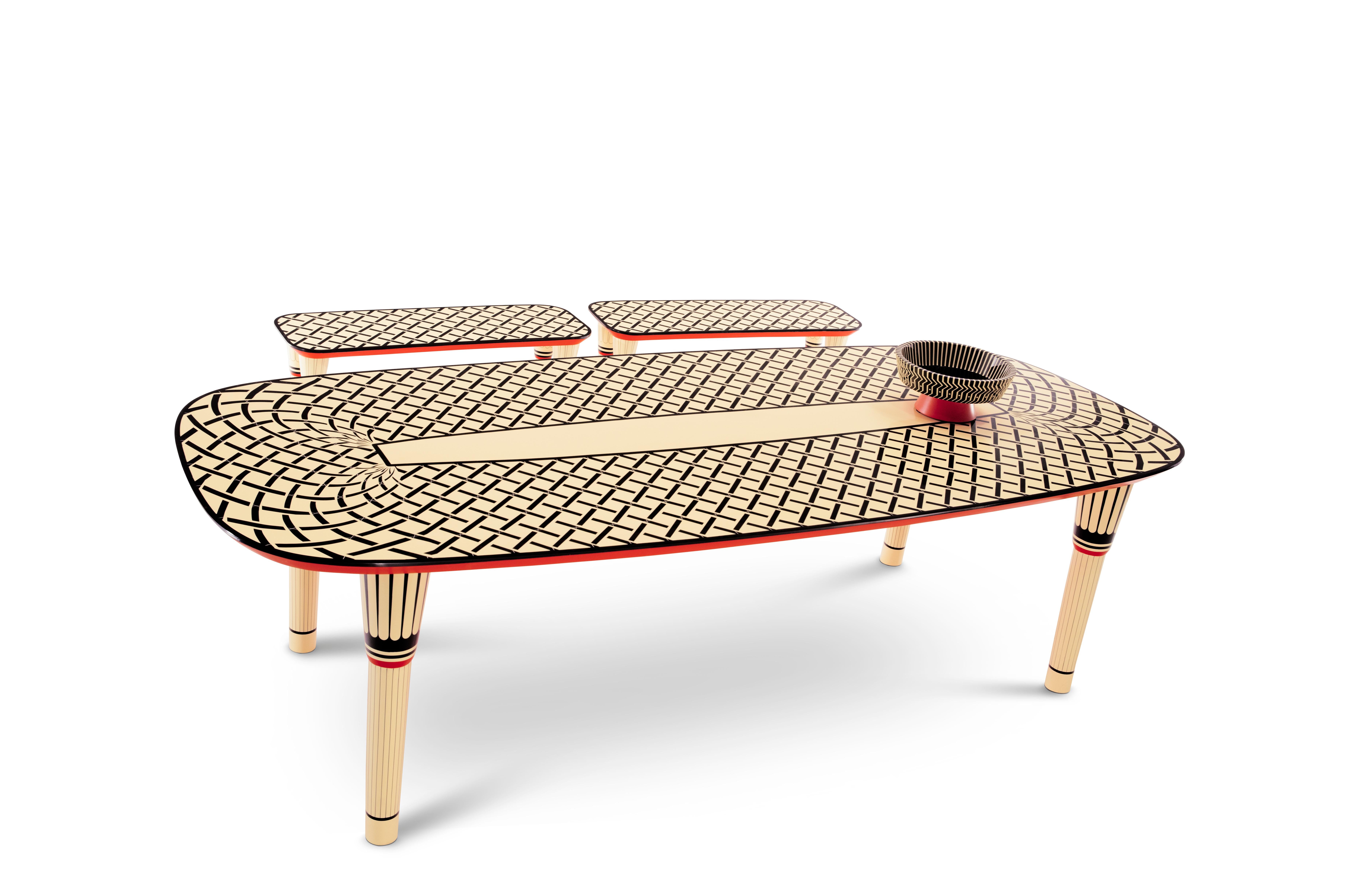 Easy Street Marquetry Bench by Matteo Cibic In New Condition For Sale In Kolkata, IN