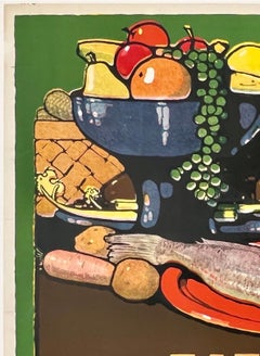 EAT MORE CORN EAT LESS MEAT Antique Original Vintage WWI War Propaganda Poster