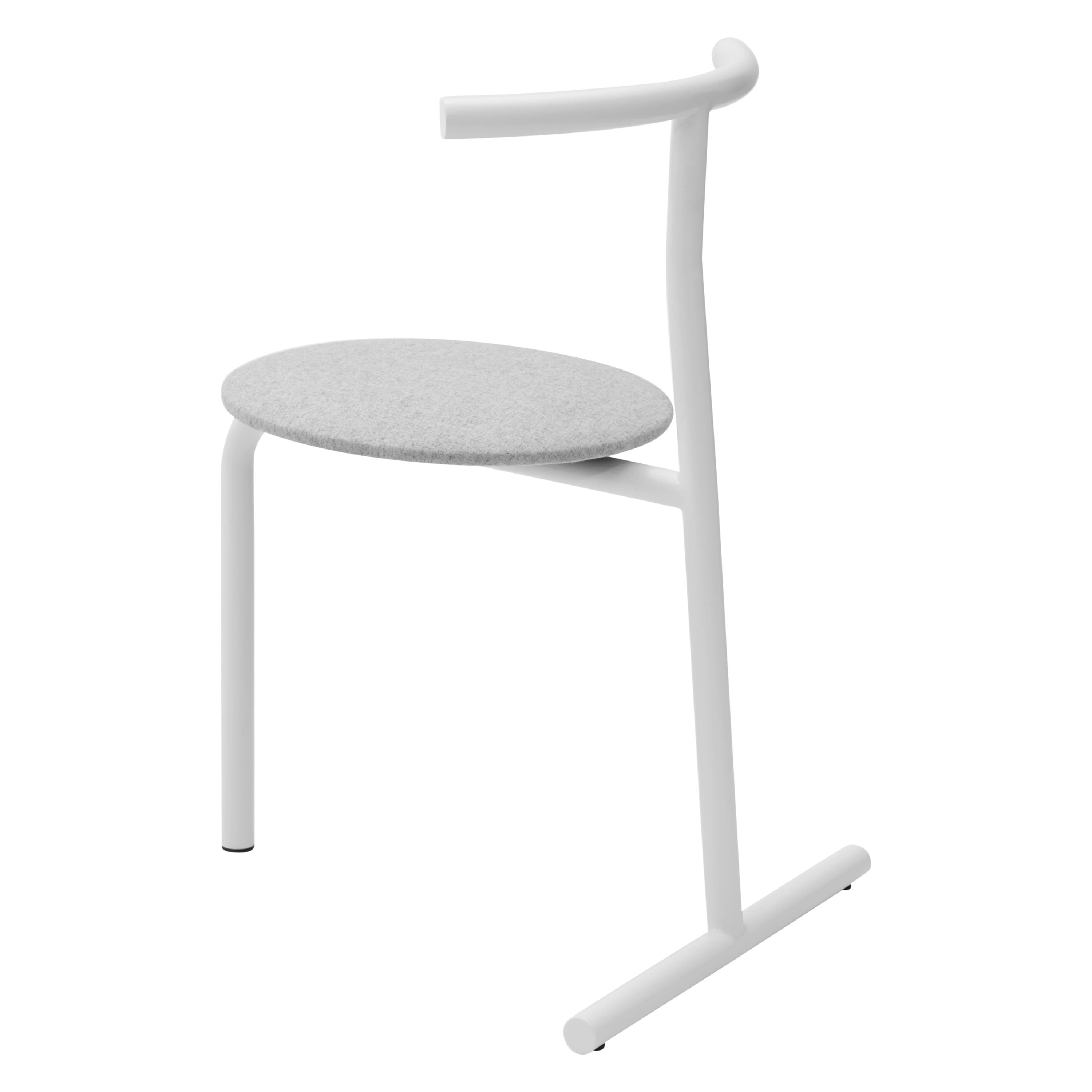 Eater Upholstered Steel Seat Chair by Oito For Sale