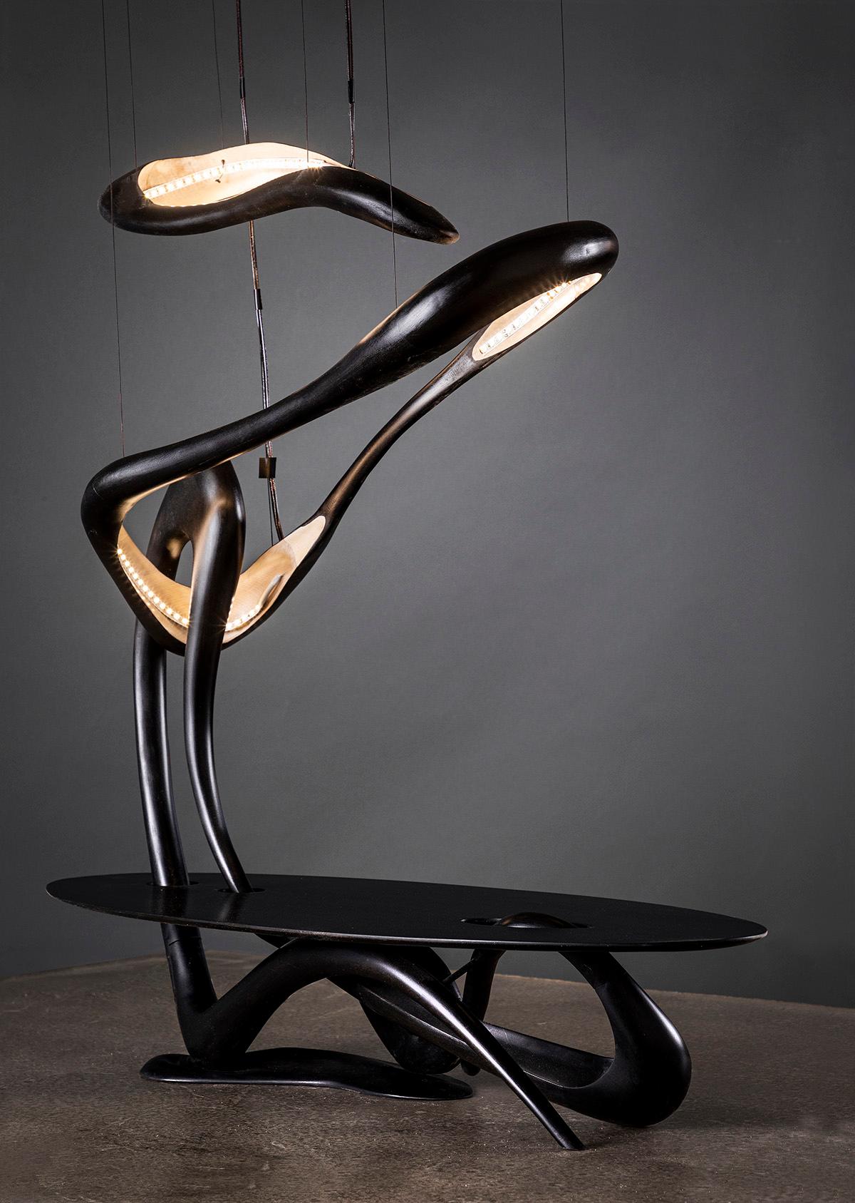 Modern Eaux Profondes Sculptural Table by Gildas Berthelot