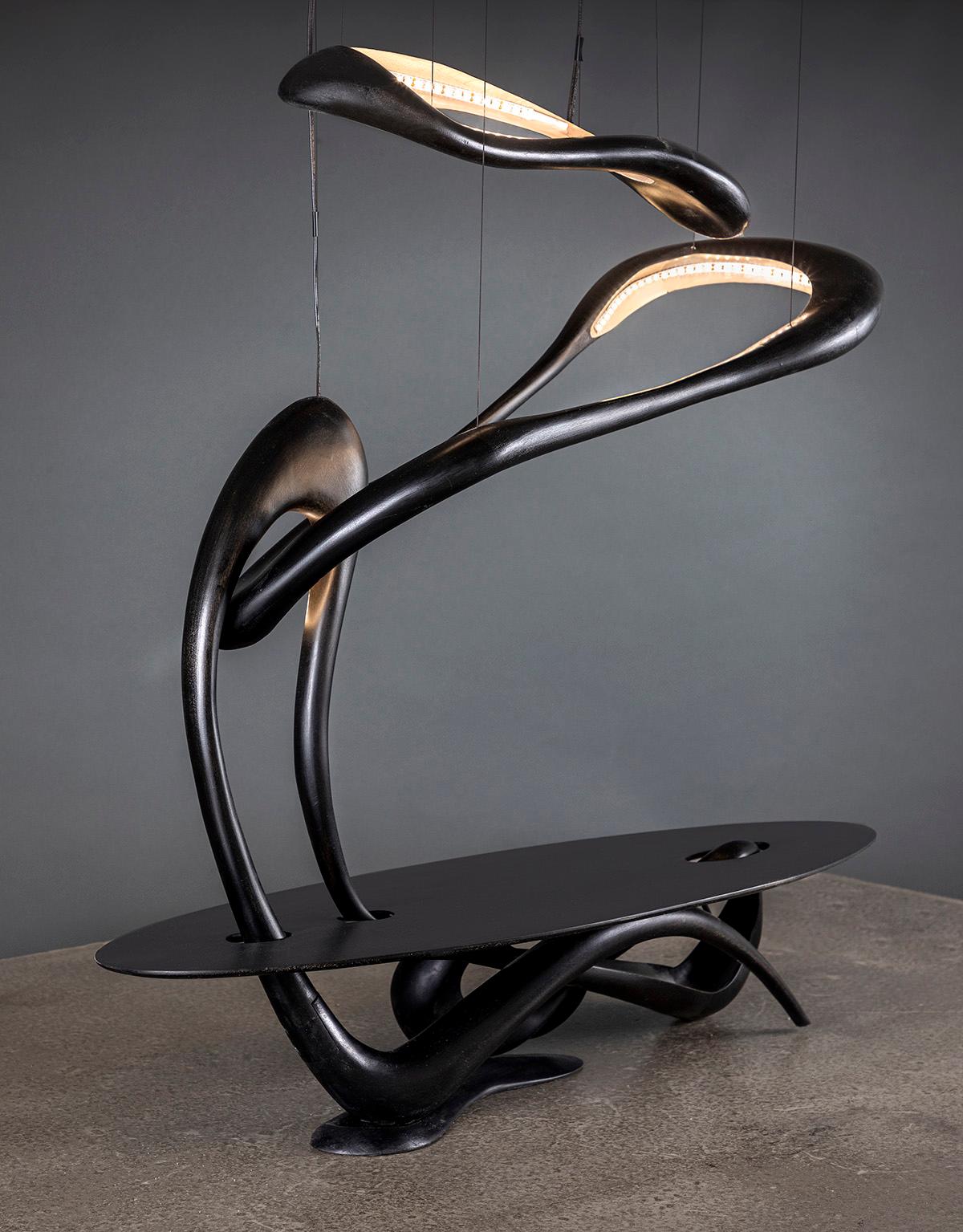Eaux Profondes Sculptural Table by Gildas Berthelot In New Condition In Geneve, CH